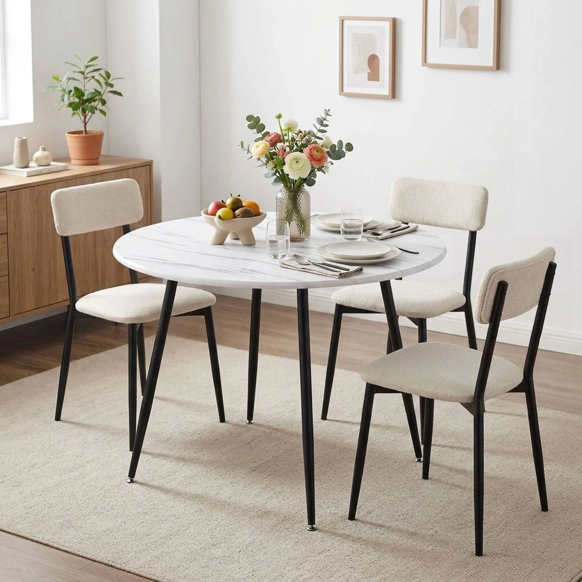 Elijah 100cm Round Dining Table - Image 3