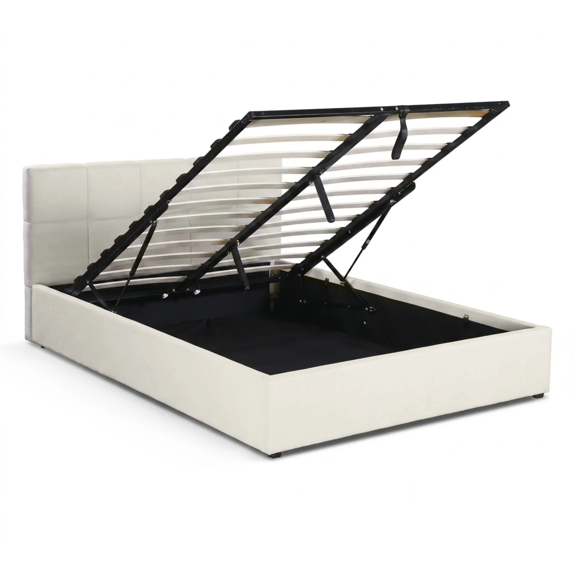 Elizabeth Double Gas Lift Bed Frame - Beige - Image 10