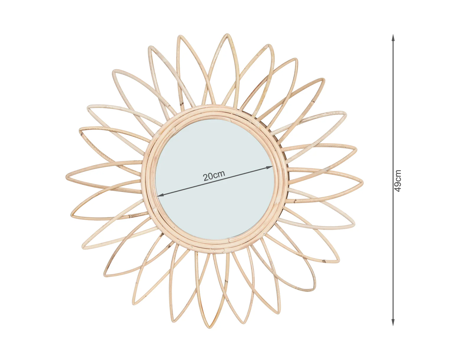 ELLE Rattan Wall Mirror - Image 7