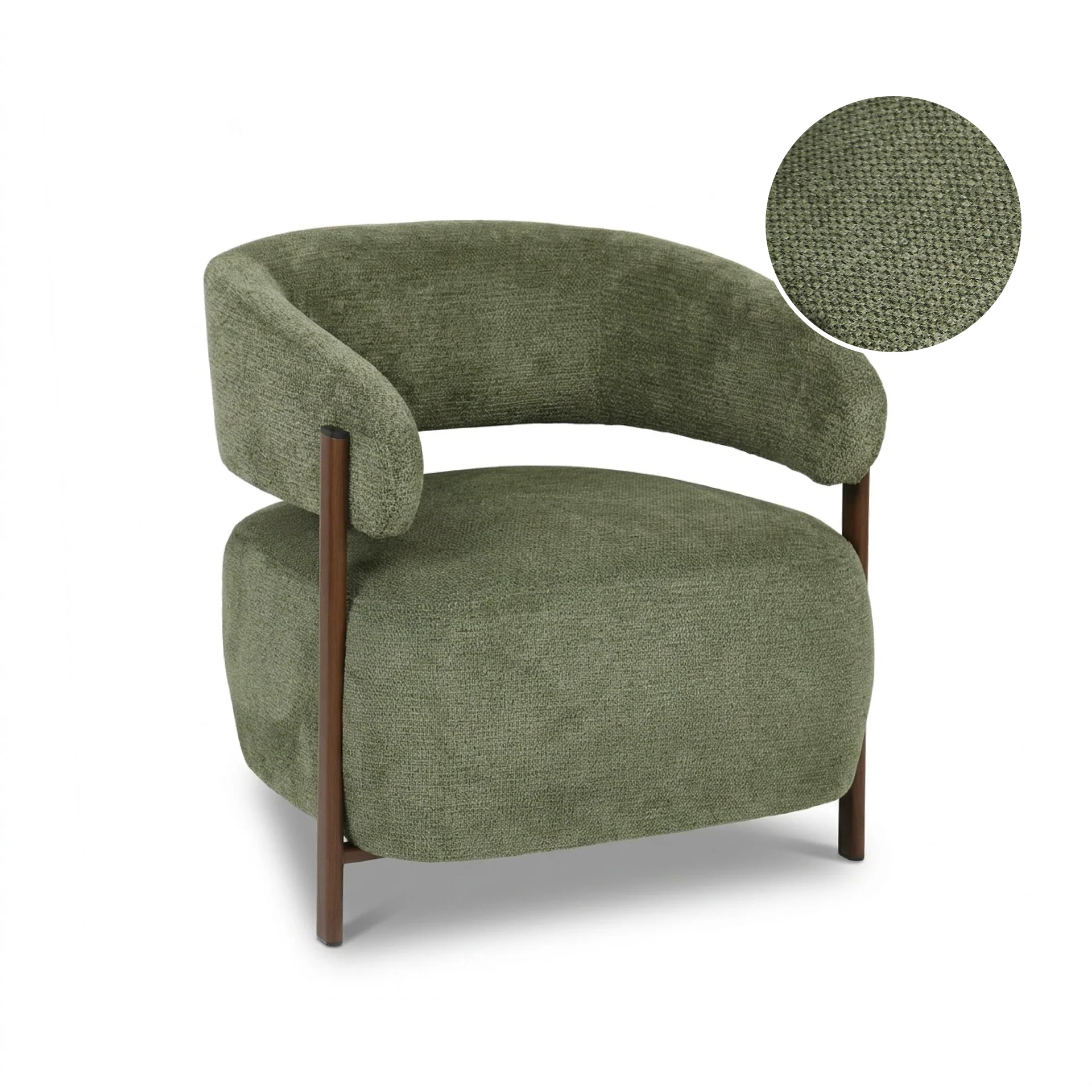 Elow Armchair - Olive Green - Image 7