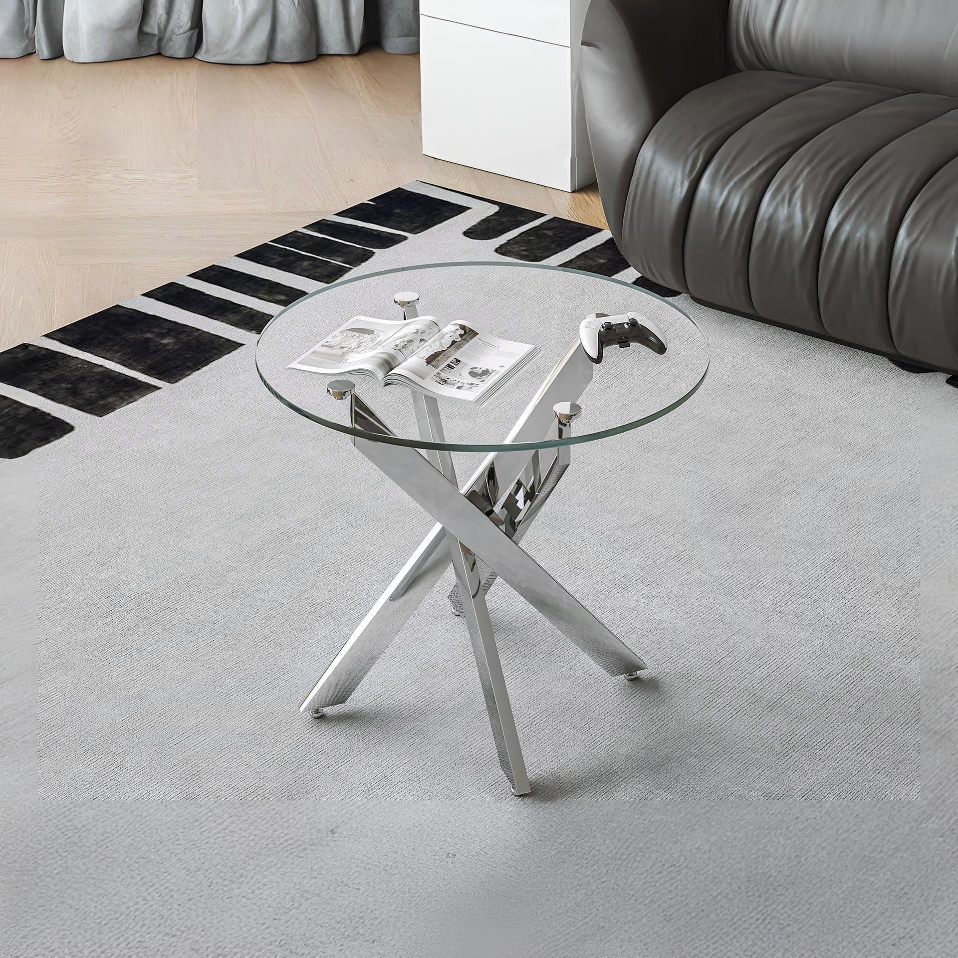 Ember Tempered Glass Round Coffee Table - Image 2