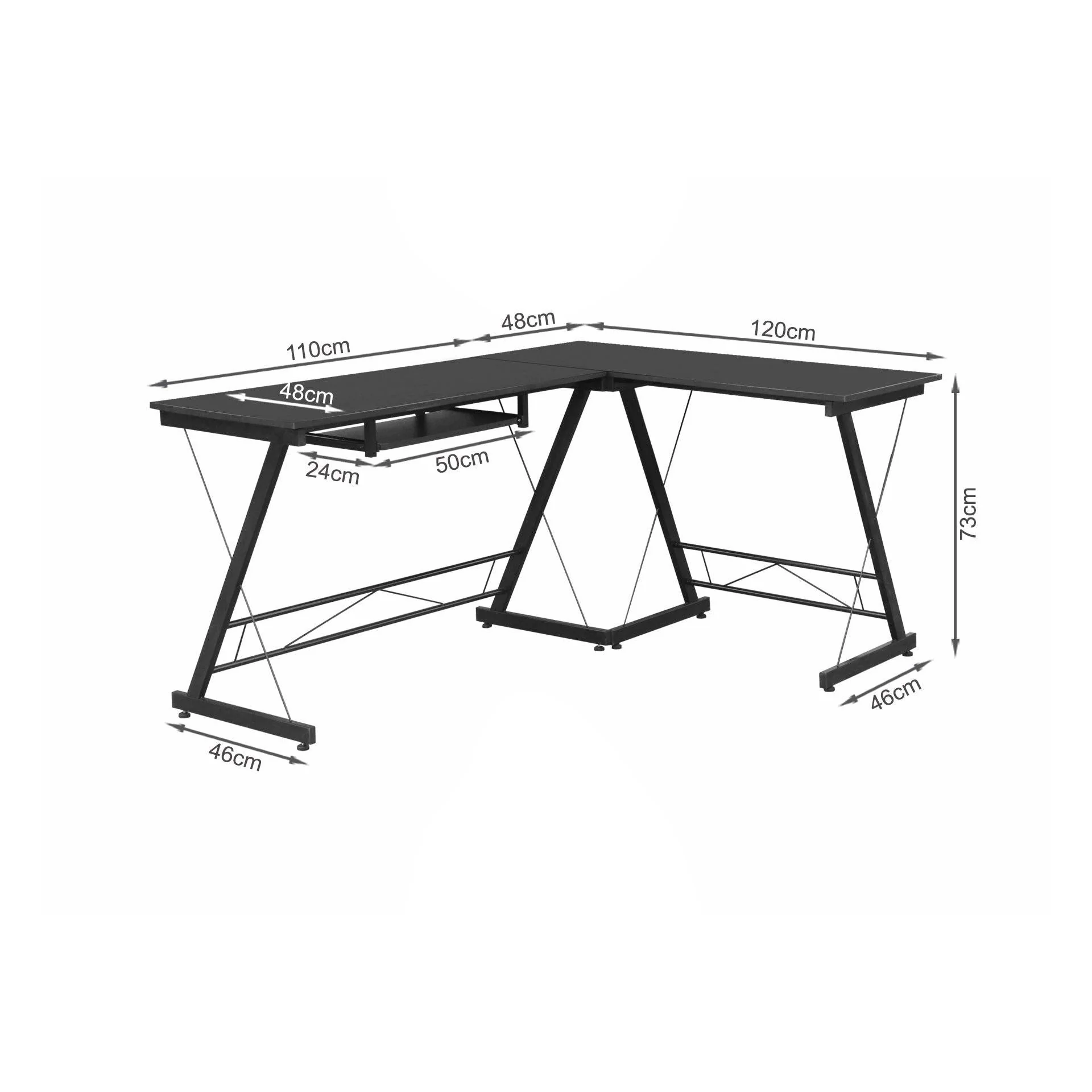 Emerson Computer Desk Corner Desk - Black - Image 8