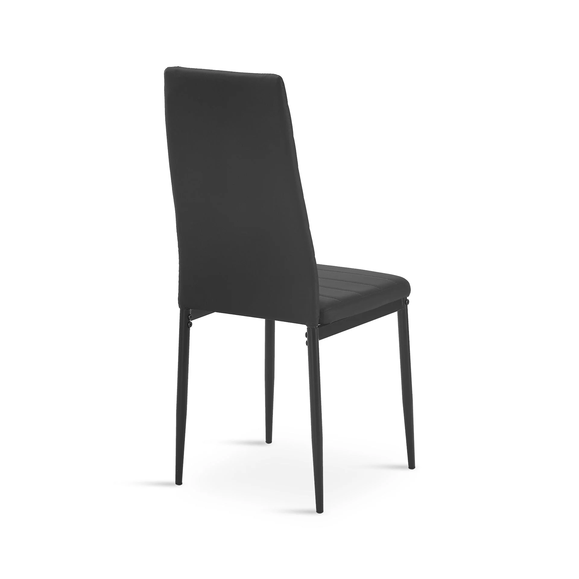 Ethan PU Leather Dining Chair - Set of 4 - Black - Image 8