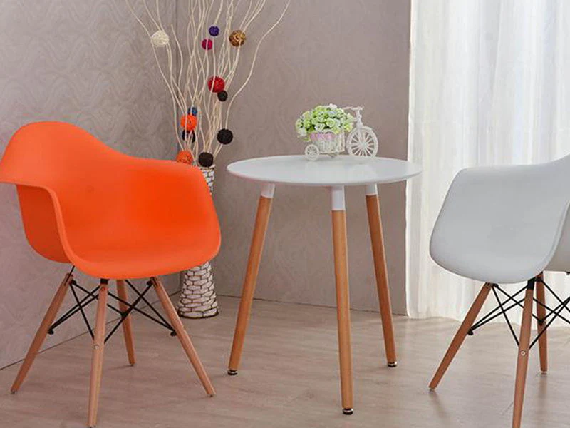 FINLEY Dining Table Round 60x70cm - WHITE - Image 6