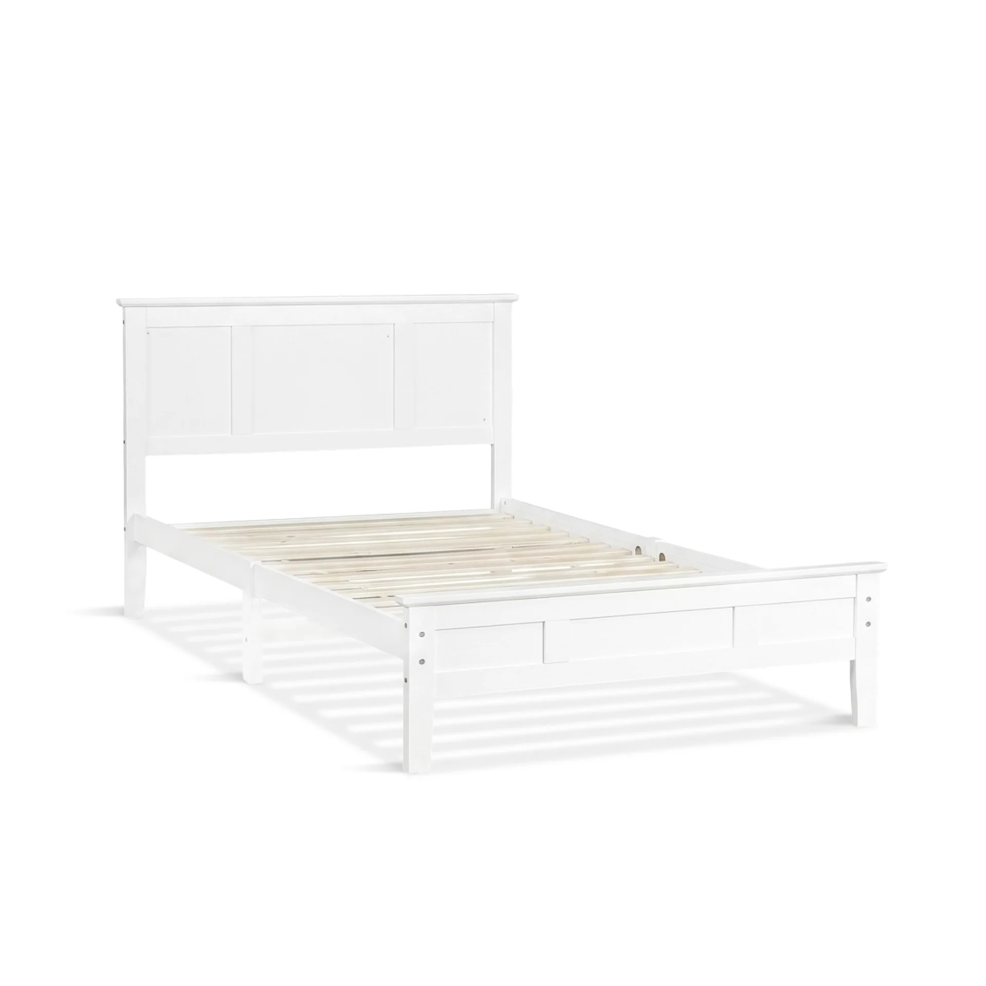 Flexa King Single Wooden Bed Frame - White - Image 8