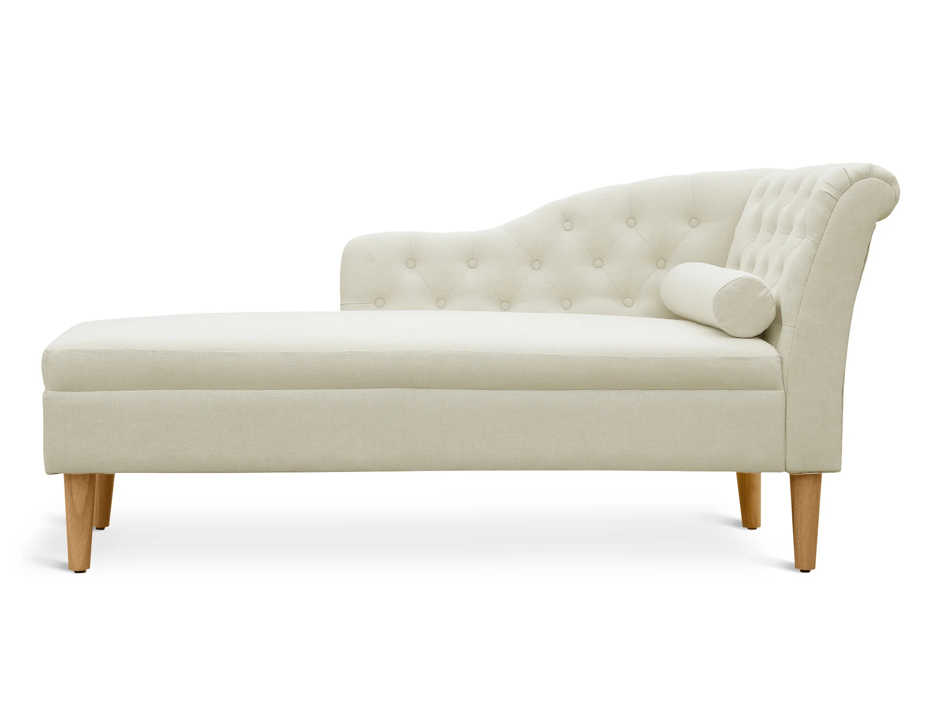 Florence Chaise Lounge Sofa - Beige - Image 3