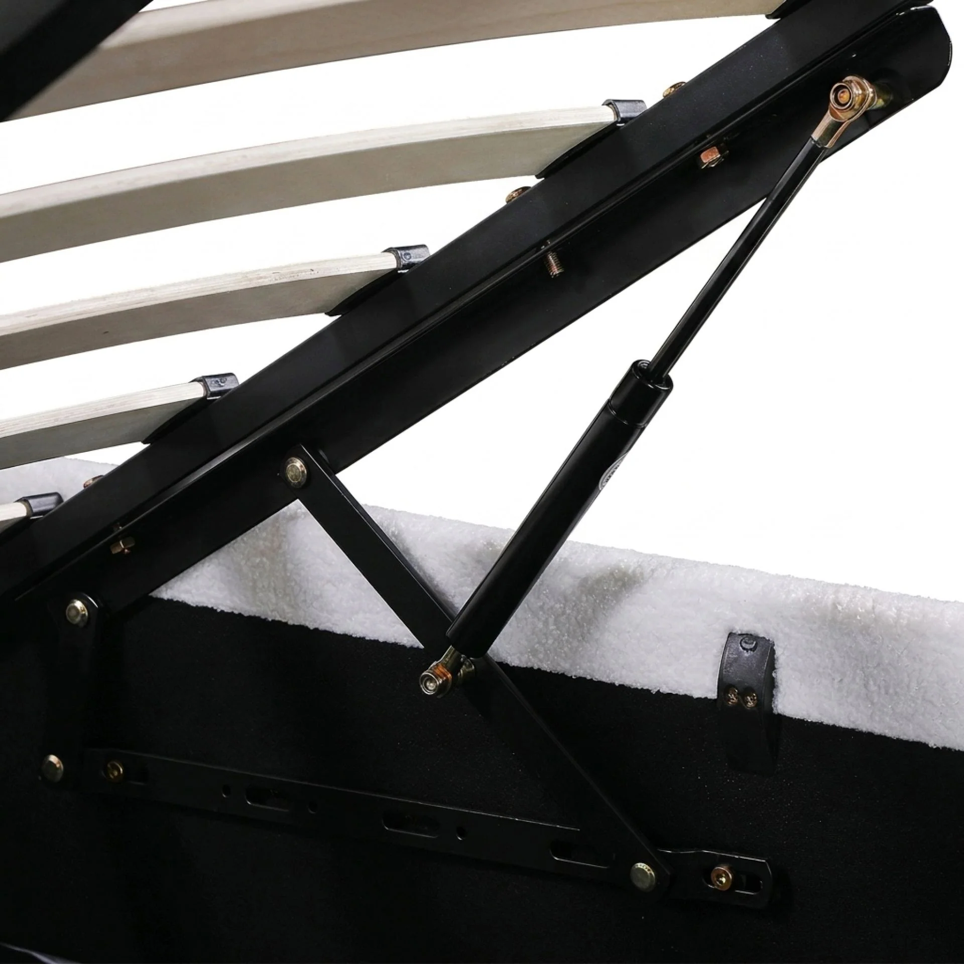 Floria Queen Gas Lift Bed Frame - White - Image 12