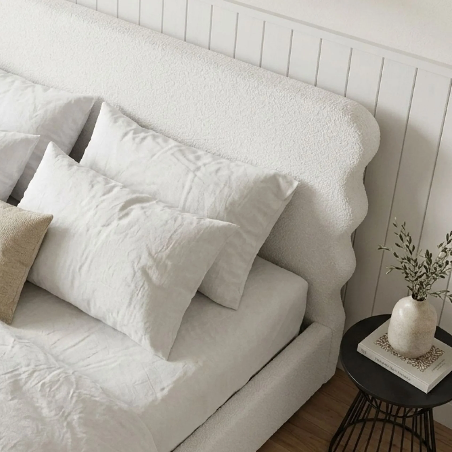 Floria Super King Gas Lift Bed Frame - White - Image 5