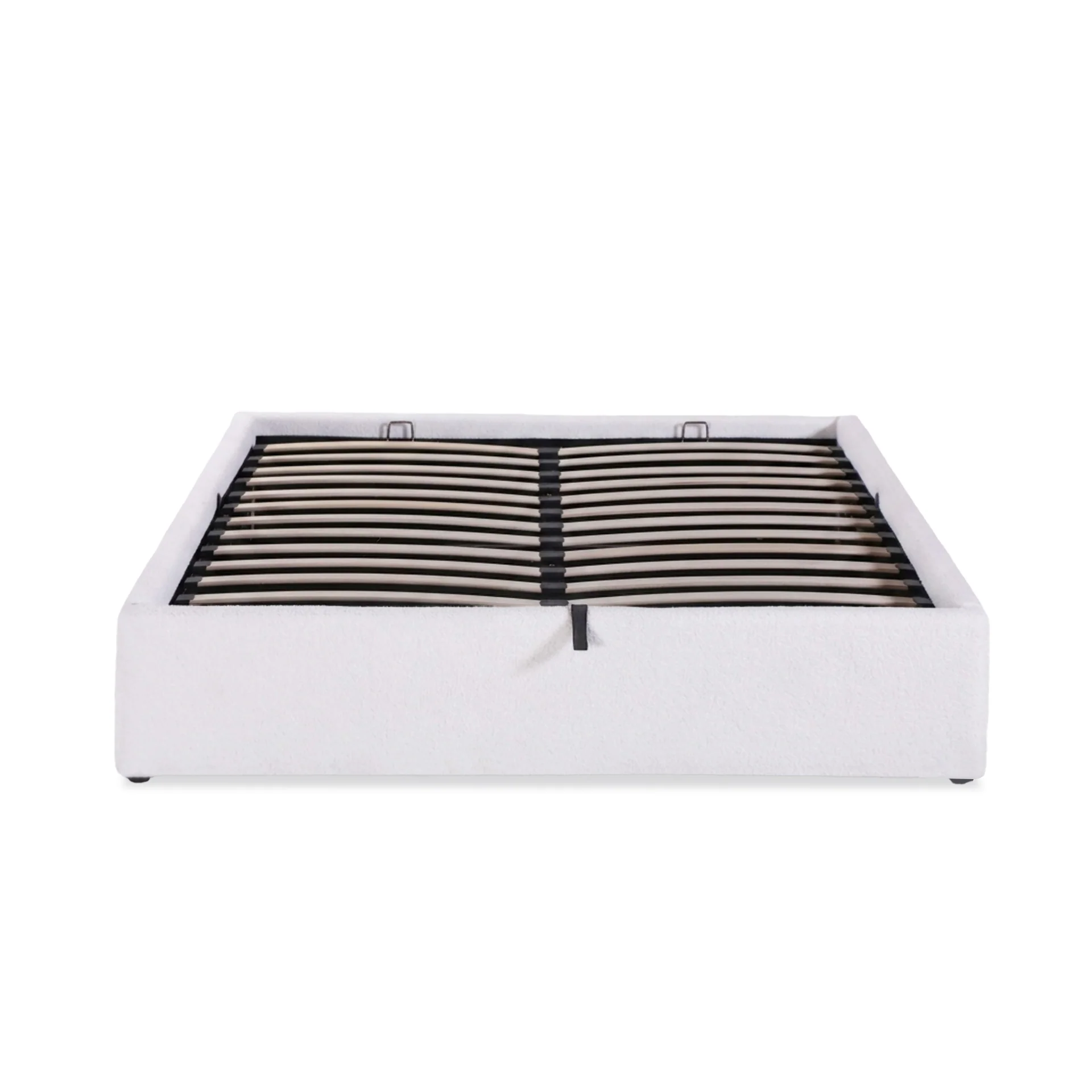 Fomo Double Teddy Gas Lift Bed Frame - White - Image 10