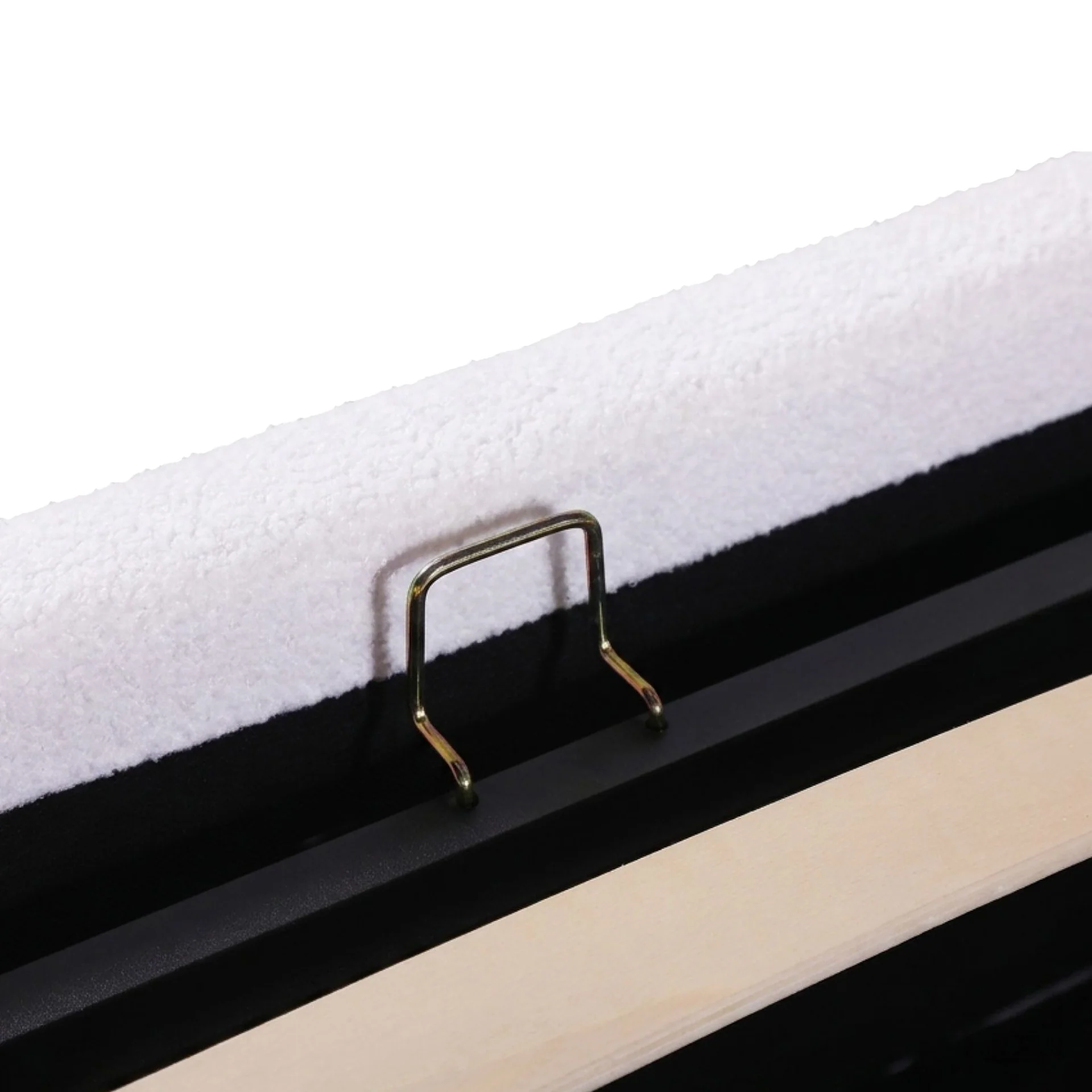 Fomo Double Teddy Gas Lift Bed Frame - White - Image 13