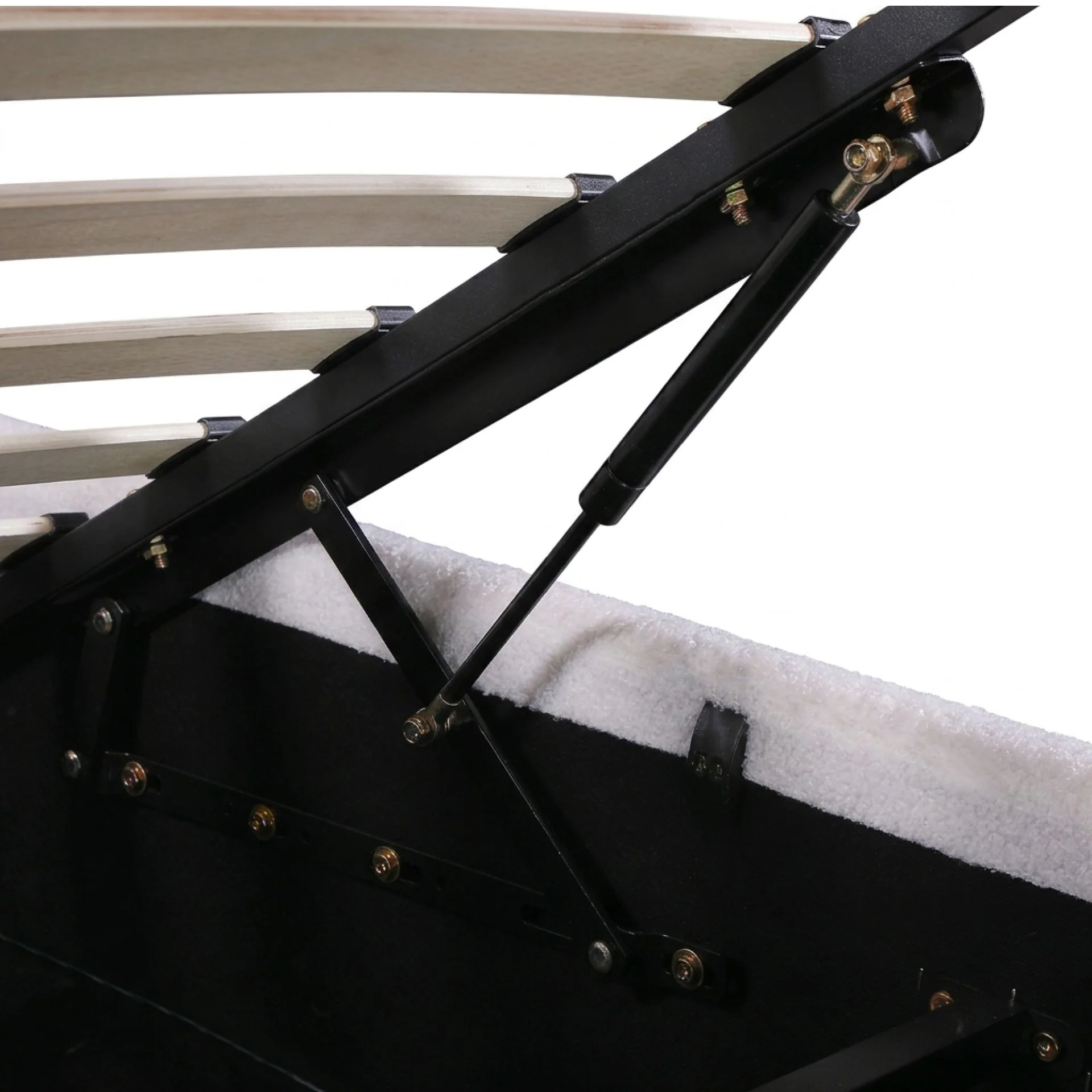 Fomo Double Teddy Gas Lift Bed Frame - White - Image 14