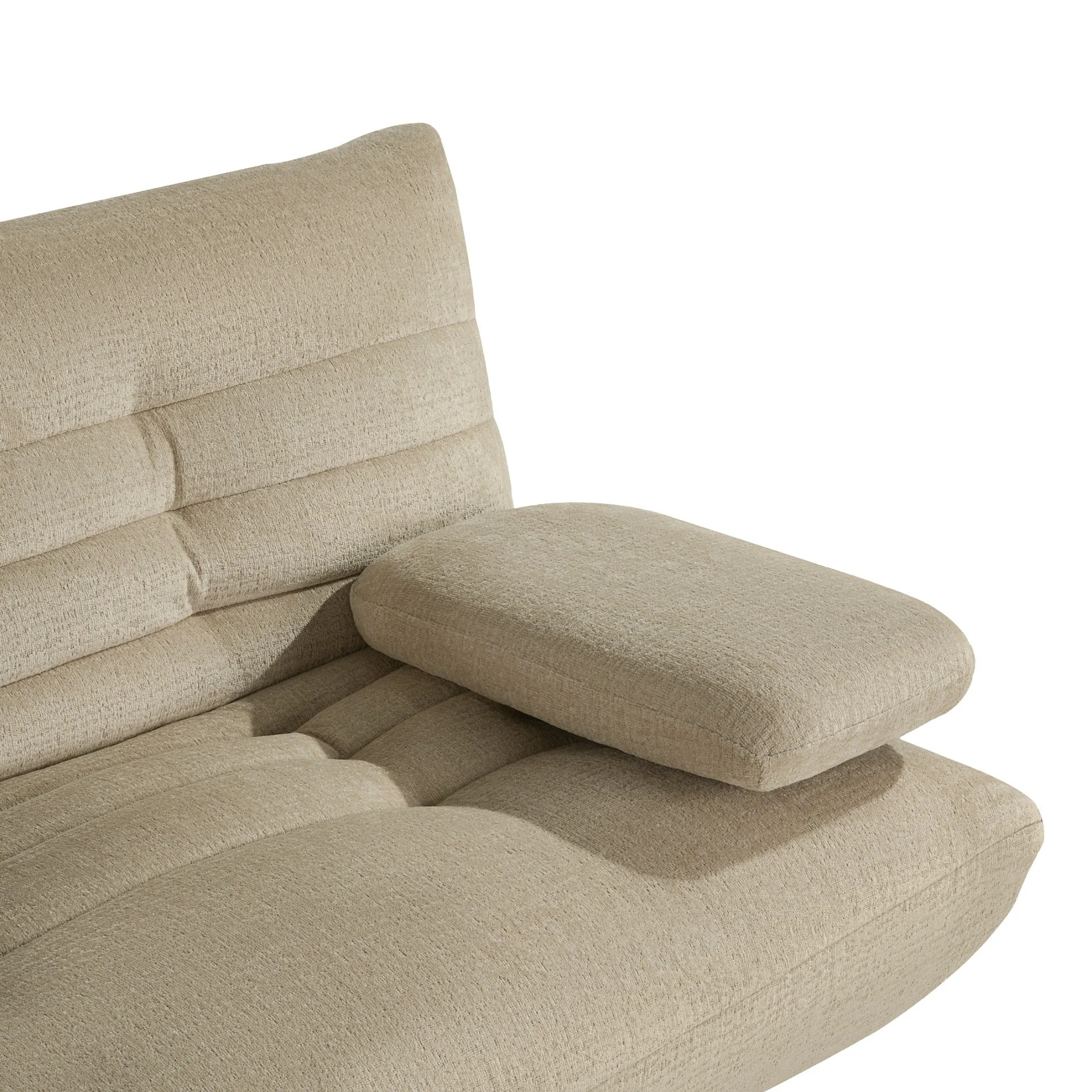 Fowey 3 Seater Sofa Bed - Taupe - Image 8