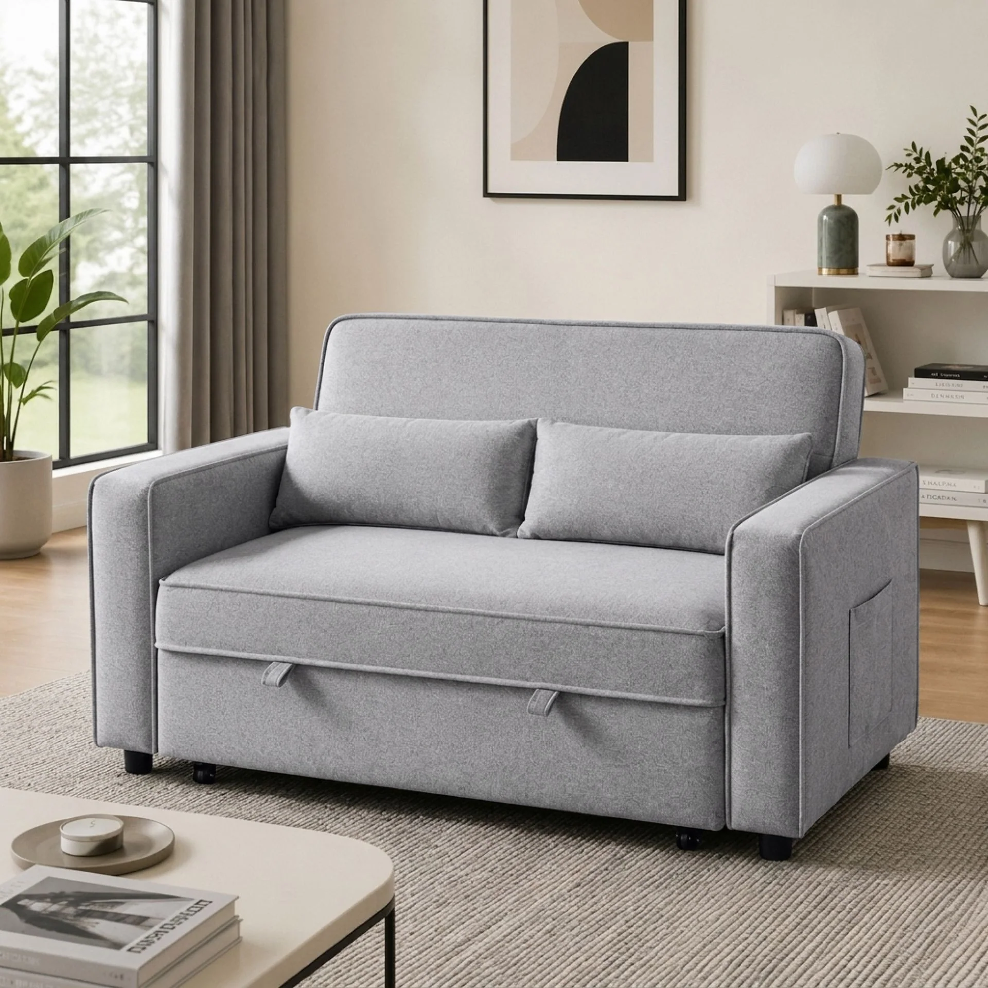 Freyja 2 Seater Sofa Bed - Grey