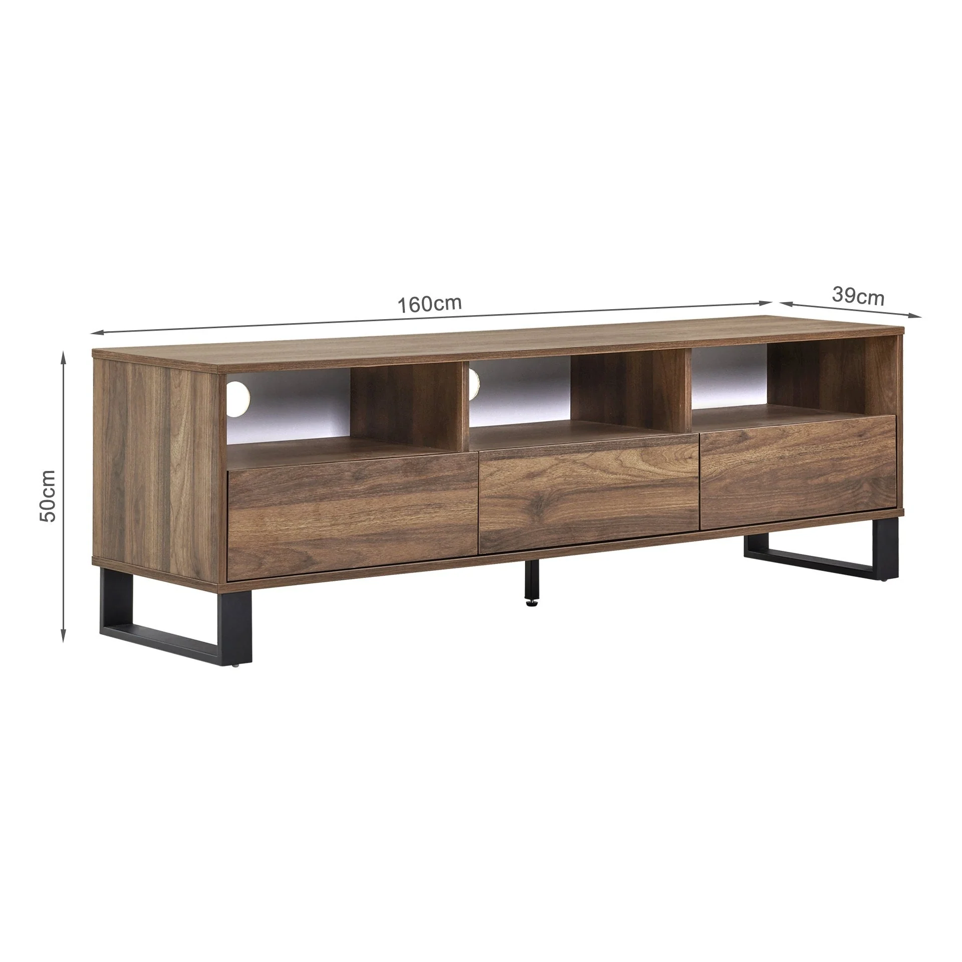 Frohna 1.6m Entertainment Unit - Walnut - Image 15