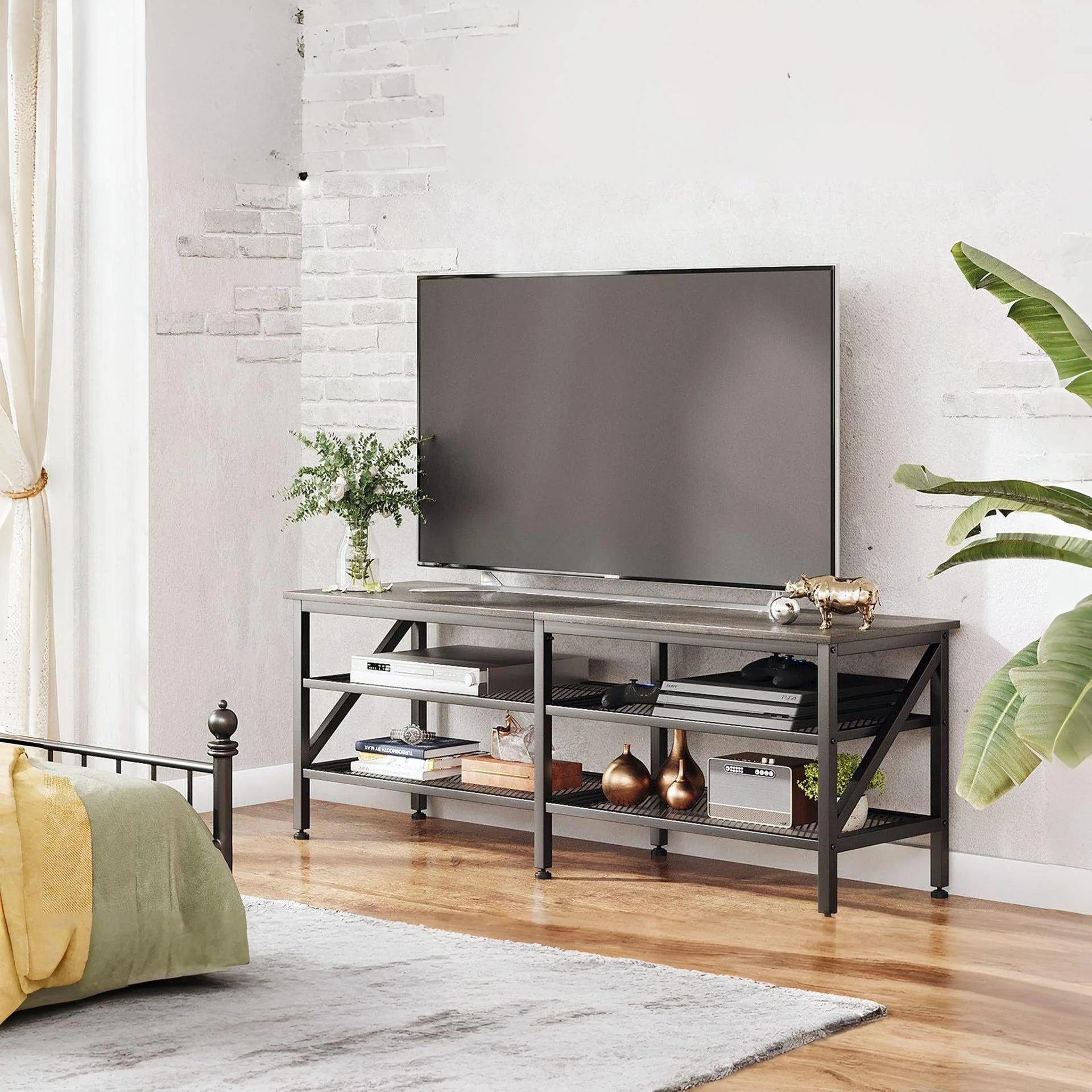 Gambia 1.4m Entertainment Unit - Grey Oak - Image 7