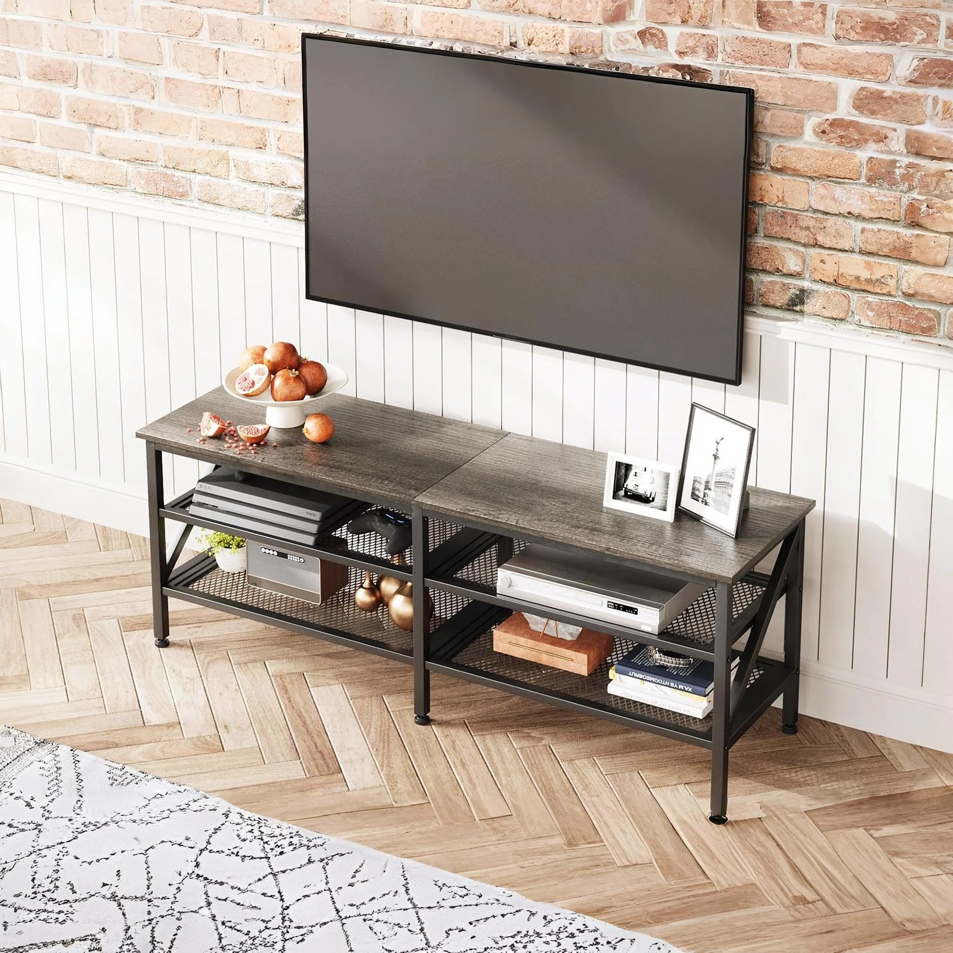 Gambia 1.4m Entertainment Unit - Grey Oak - Image 9