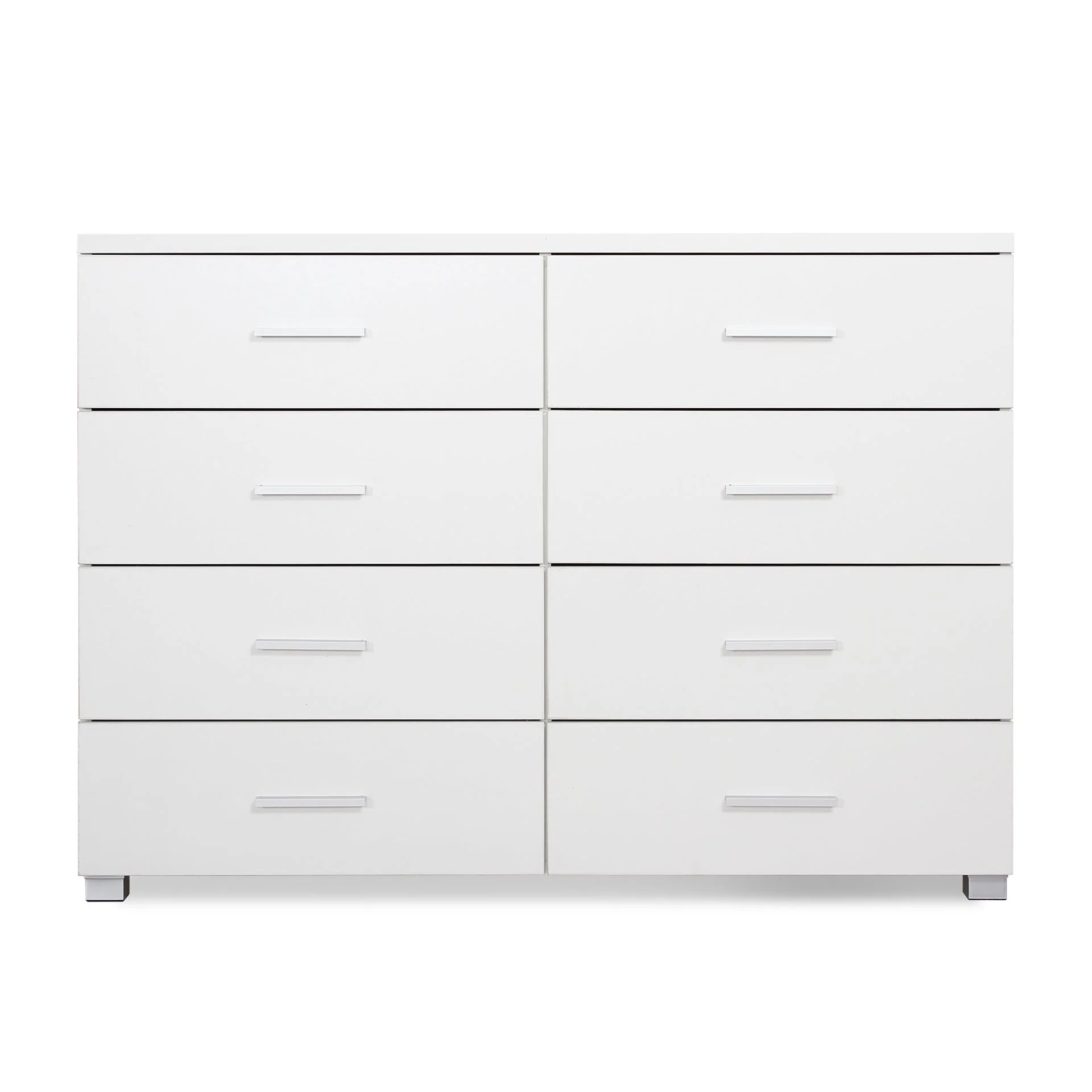 GARRETT Tallboy 8 Drawer Chest Dresser - WHITE - Image 3