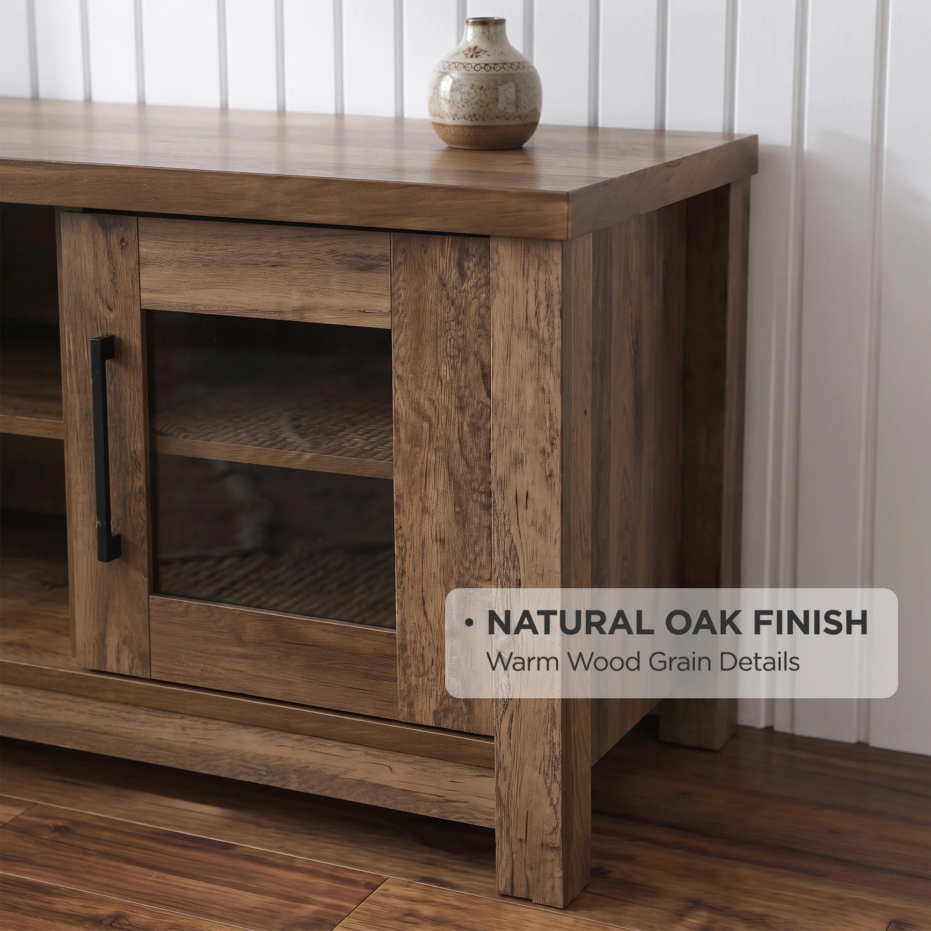 Georgie 1.5m Entertainment Unit - Knotty Oak - Image 5