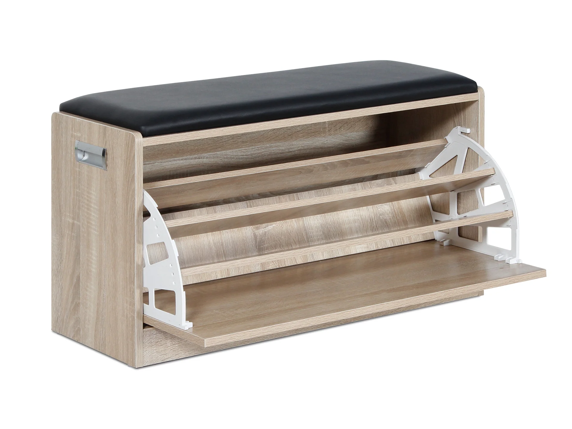Gloria Wooden Shoe Rack 3 Layer - Oak - Image 4