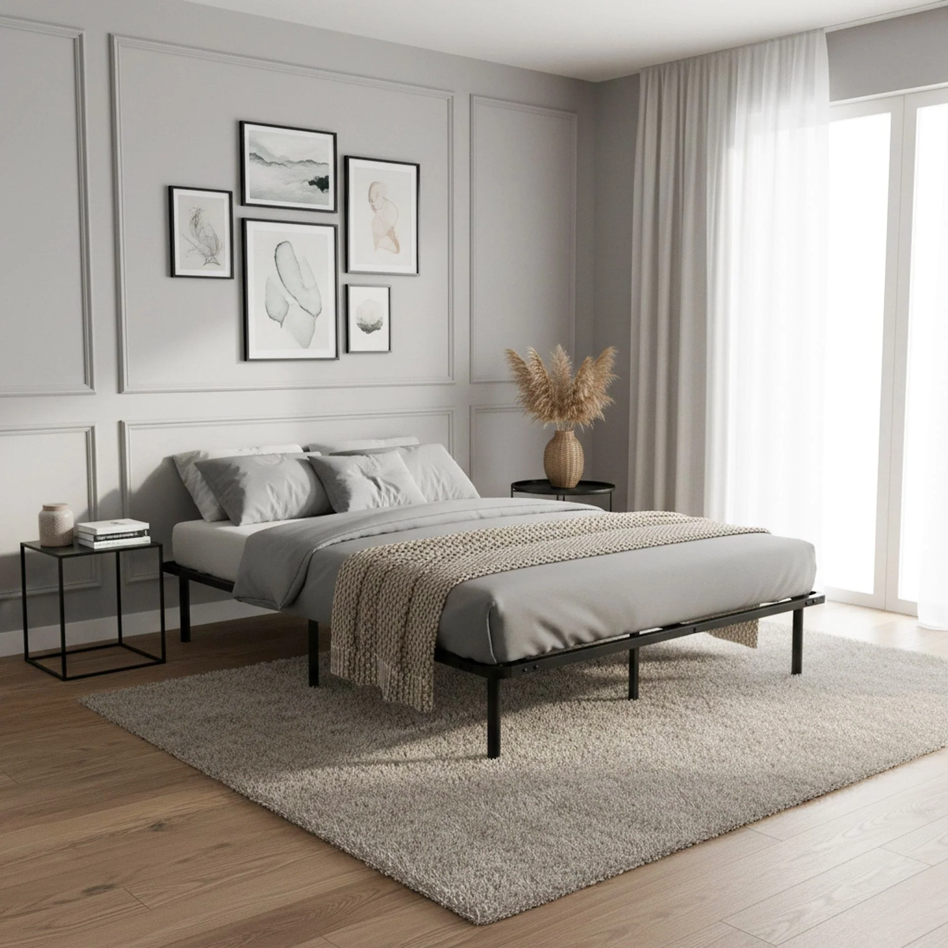 Graham Double Metal Bed Frame - Black