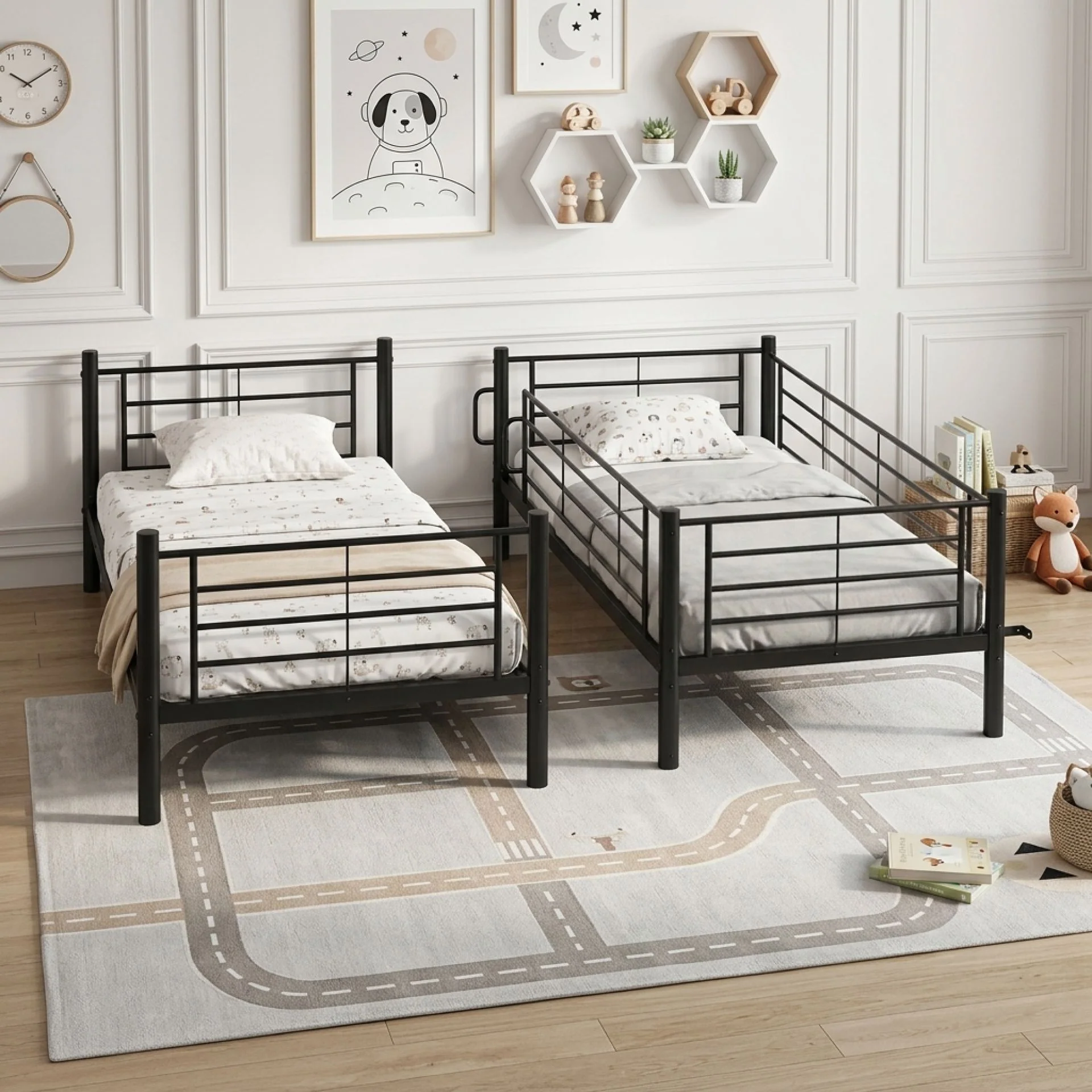 Graid Single Metal Bunk Bed Frame - Black - Image 2
