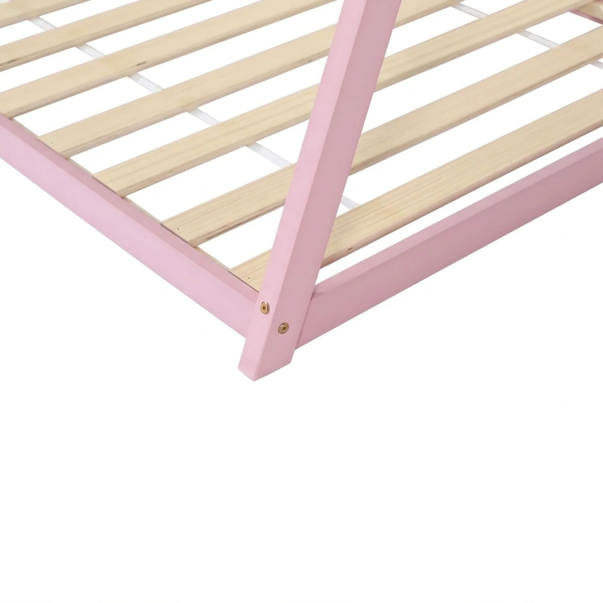 Harbor Single Wooden Bed Frame - Pink - Image 11