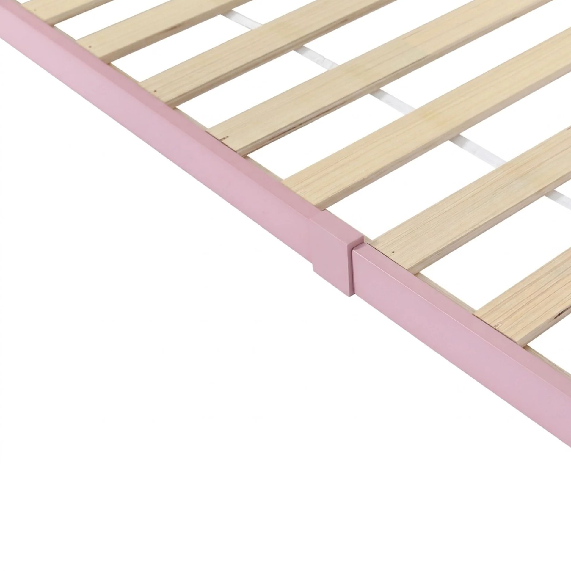 Harbor Single Wooden Bed Frame - Pink - Image 12