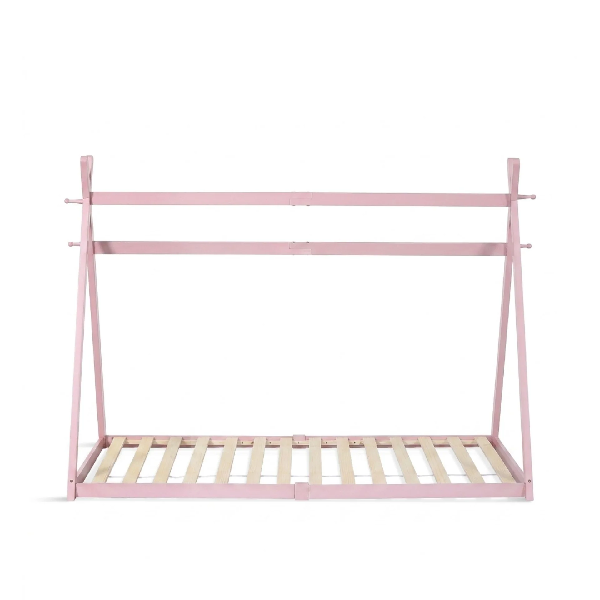 Harbor Single Wooden Bed Frame - Pink - Image 8