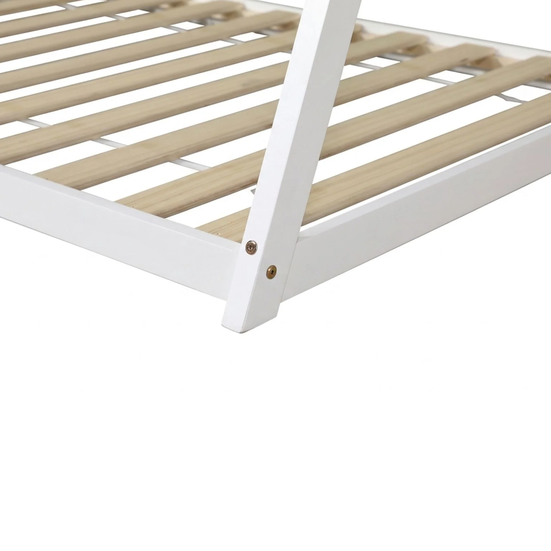Harbor Single Wooden Bed Frame - White - Image 11
