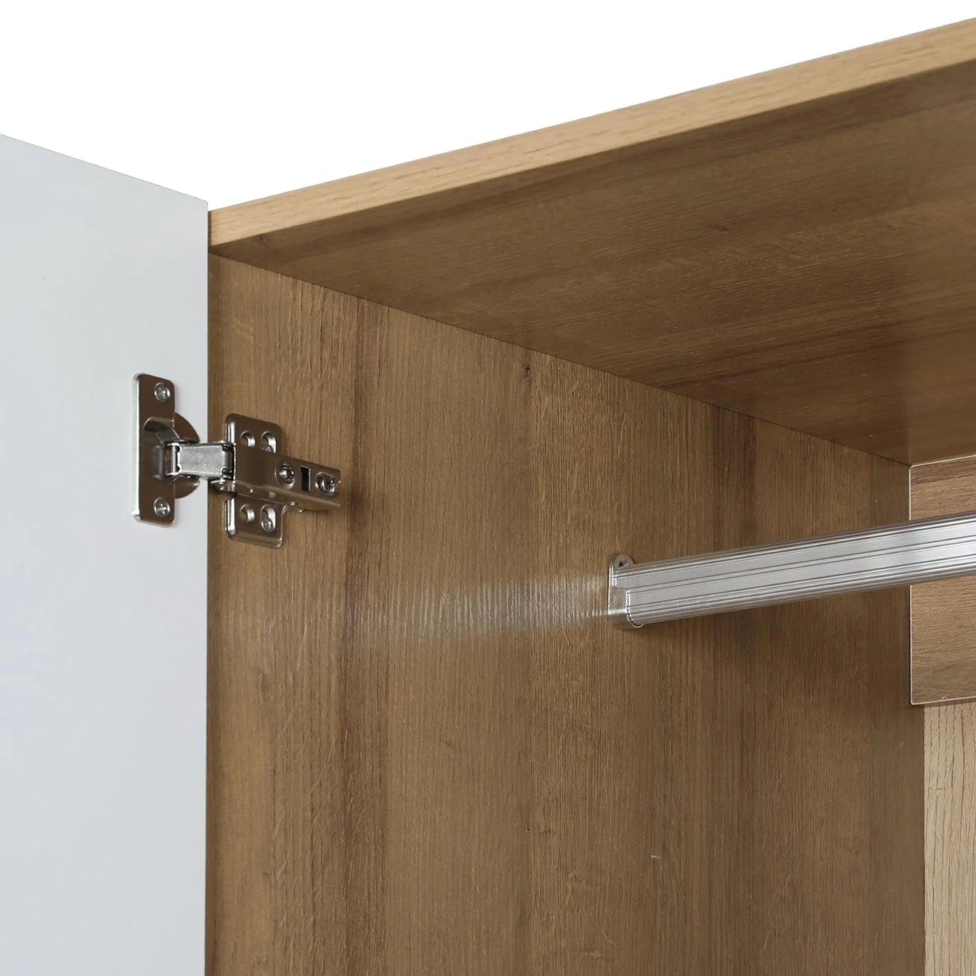 Harris 4 Door Wardrobe with 3 Drawers - Oak+White - Image 10