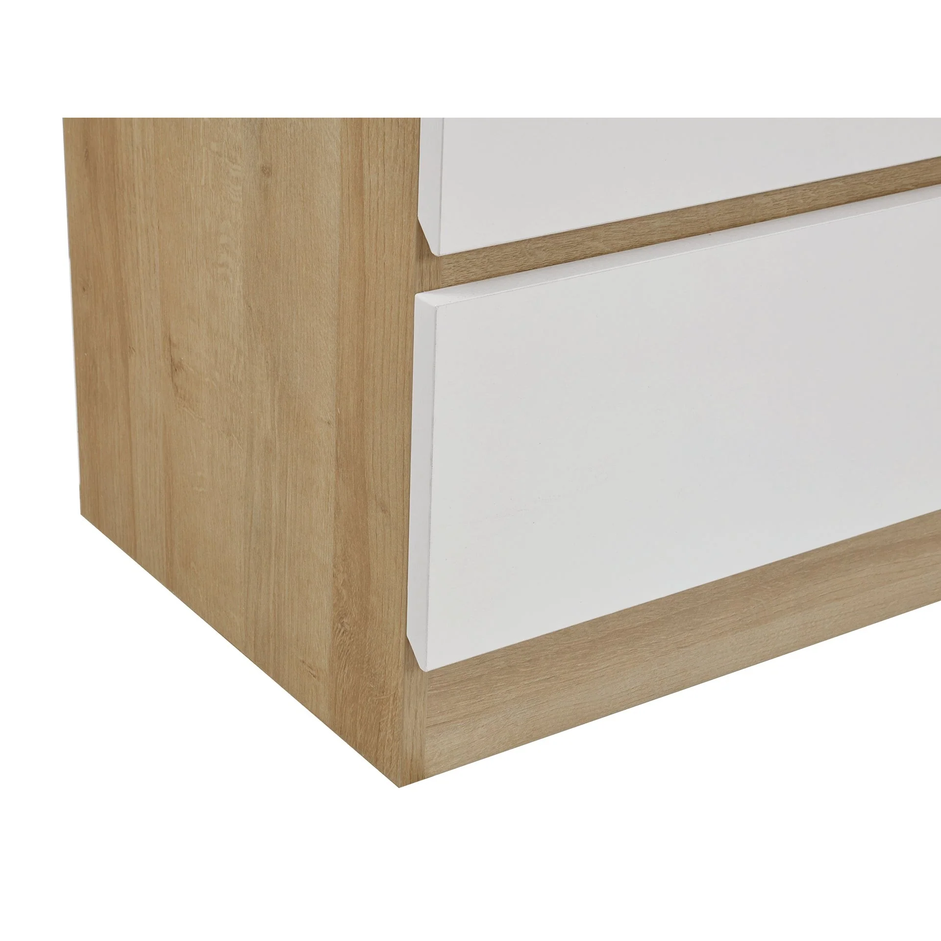 Harris 6 Drawers Slim Tallboy - Oak + White - Image 11