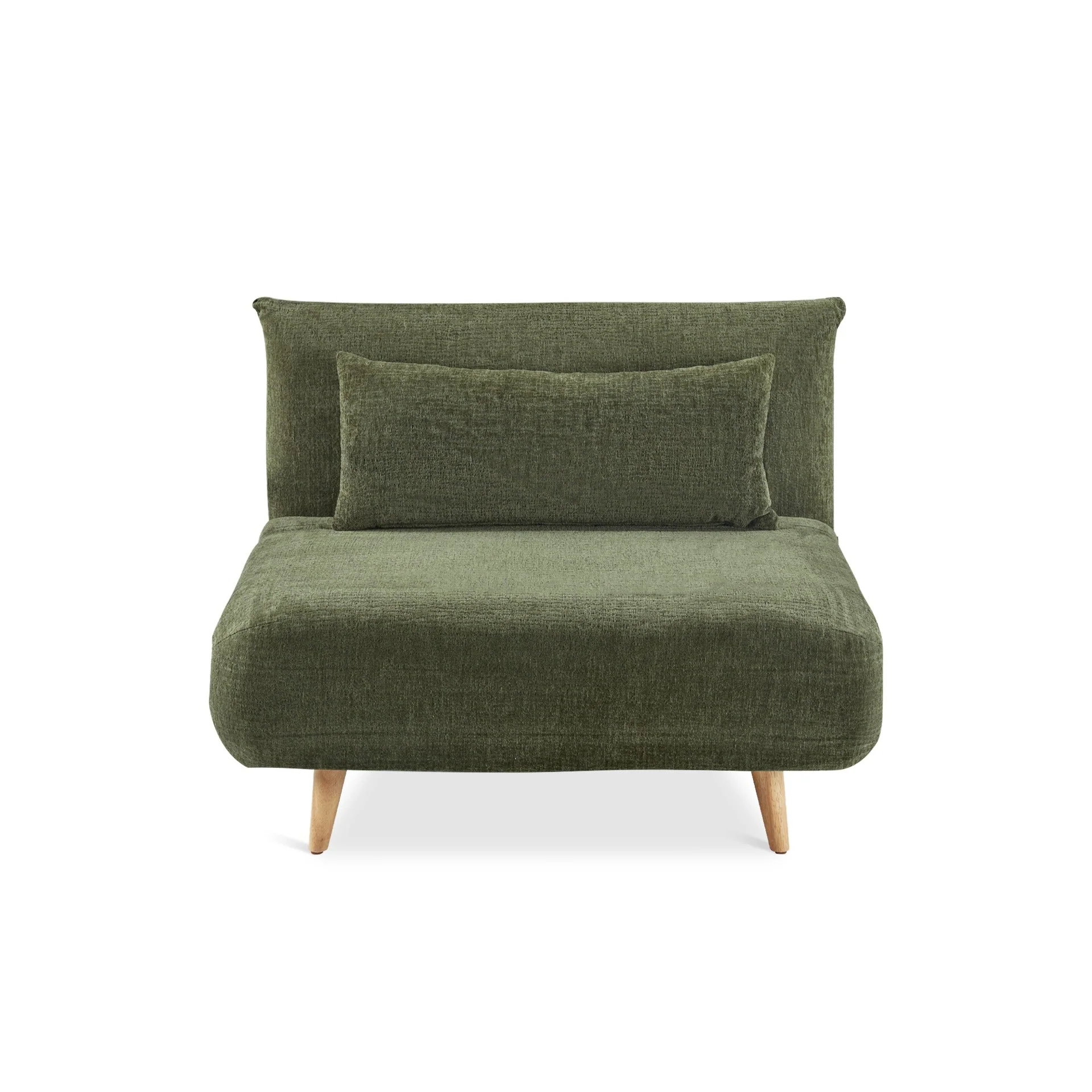 Hastings 1 Seater Fold-Out Sofa Bed - Green - Image 8