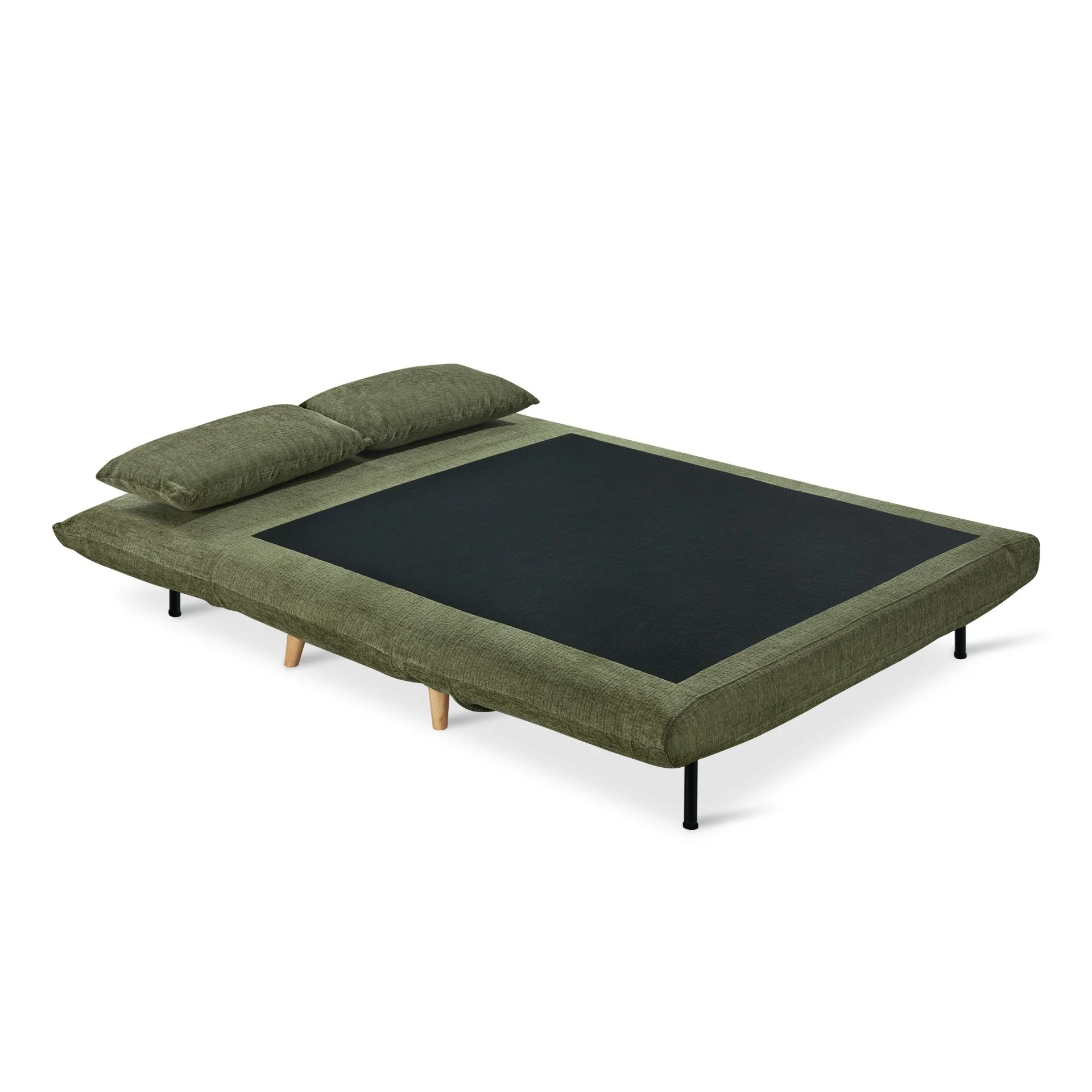 Hastings 2 Seater Fold-Out Sofa Bed - Green - Image 10