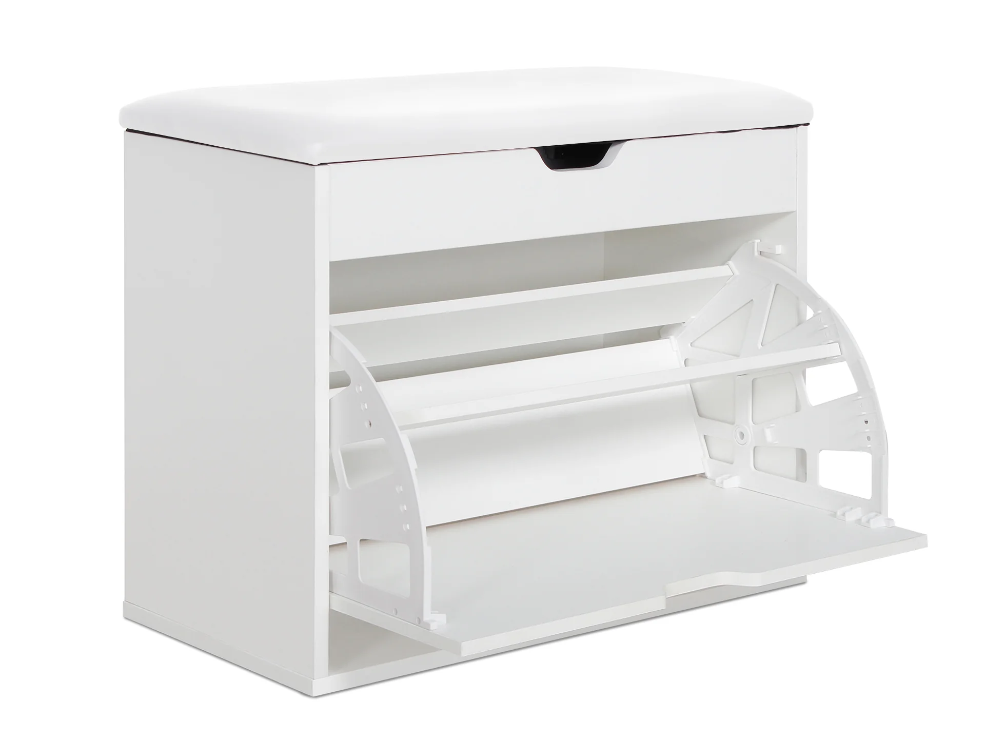 Hawea Shoe Rack Storage Cabinet 3 Layer - White - Image 3
