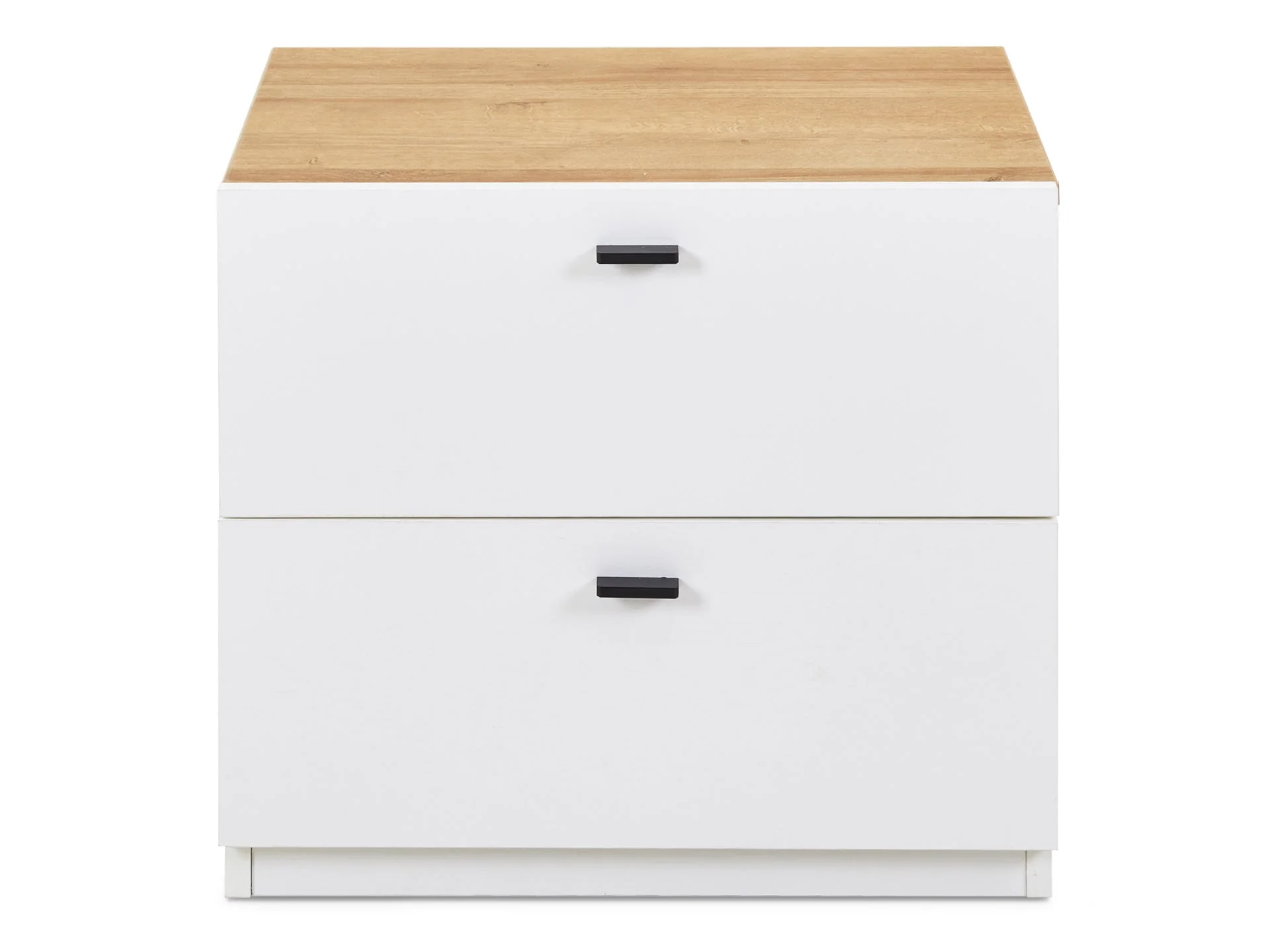 Hekla Wooden Bedside Table with 2 Drawers - White - Image 3