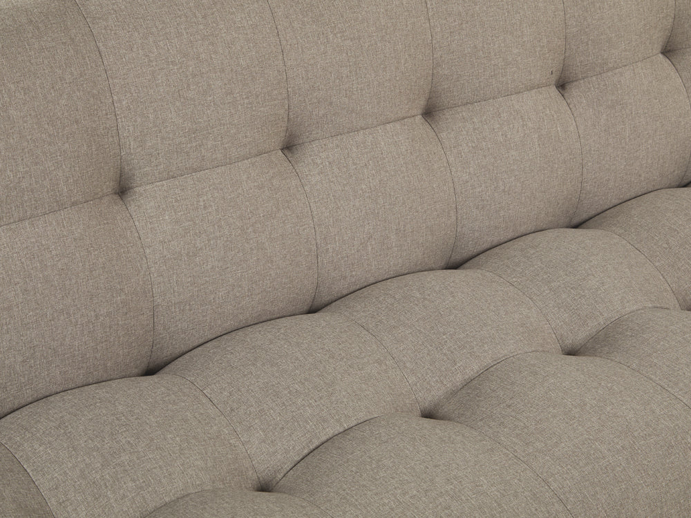 HELENA 3 Seater Fabric Sofa Bed Futon with Chaise - WARM STONE - Image 8