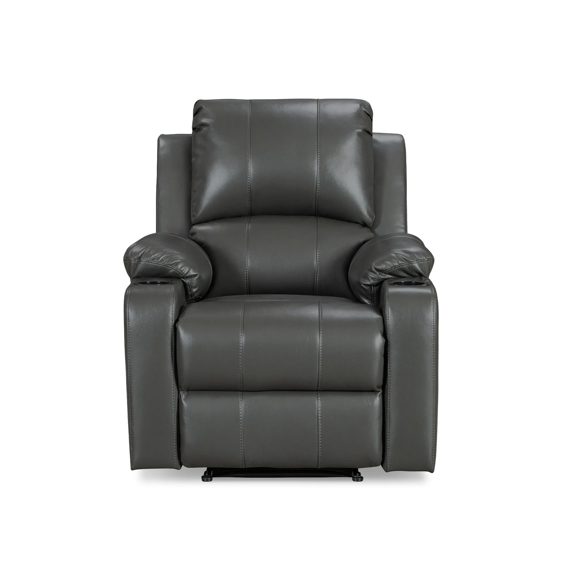 Henley Air Leather Electric 1 Seater Recliner Sofa - Grey - Image 3