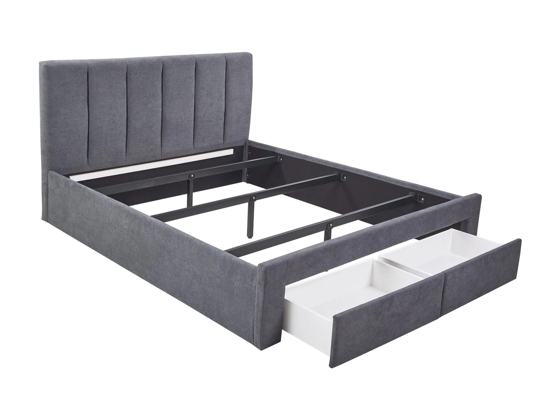 HLOLELA King Bed with Drawers - DARK GREY - Image 4