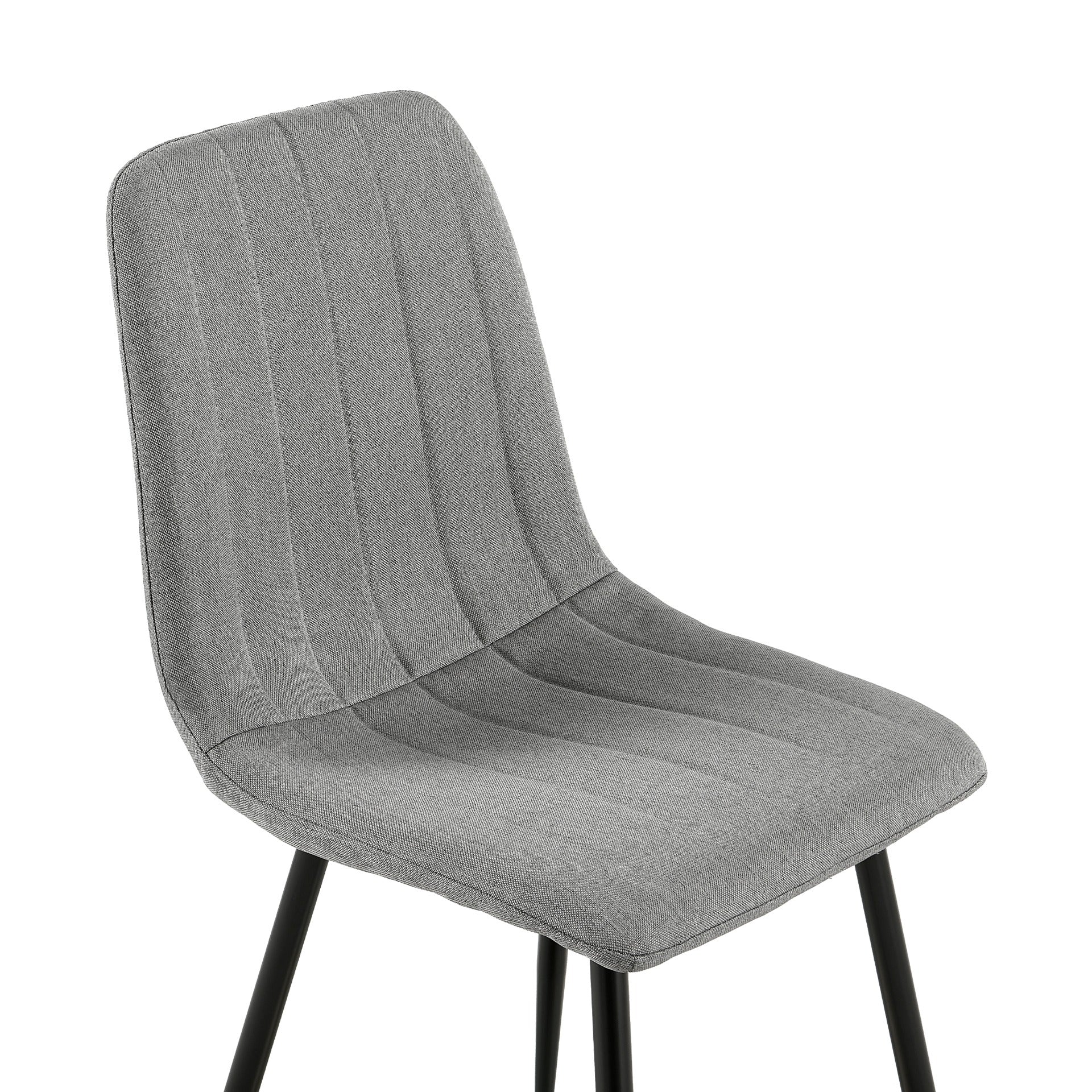 Holland Fabric Dining Chair - Set of 4 - Grey - Image 11
