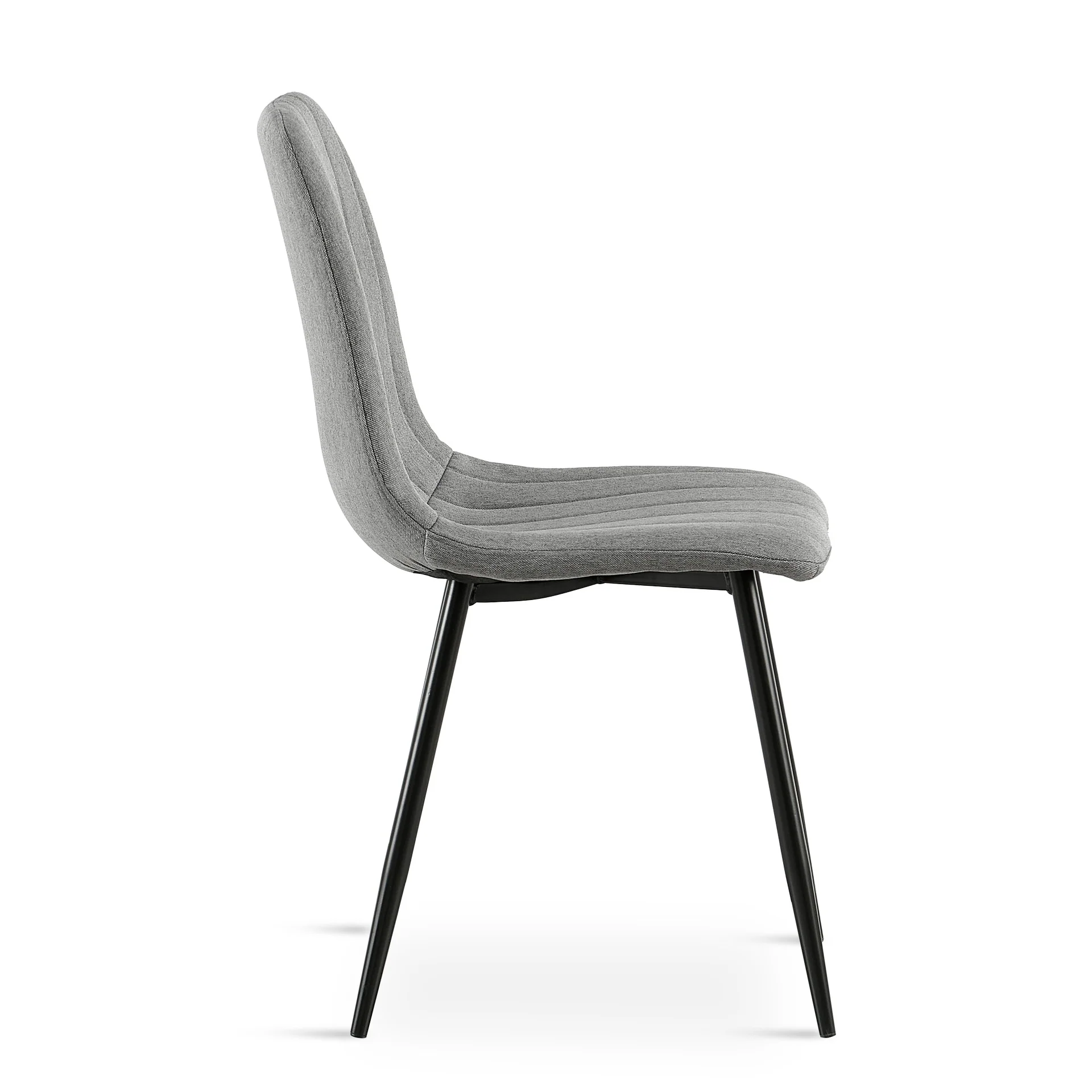Holland Fabric Dining Chair - Set of 4 - Grey - Image 9
