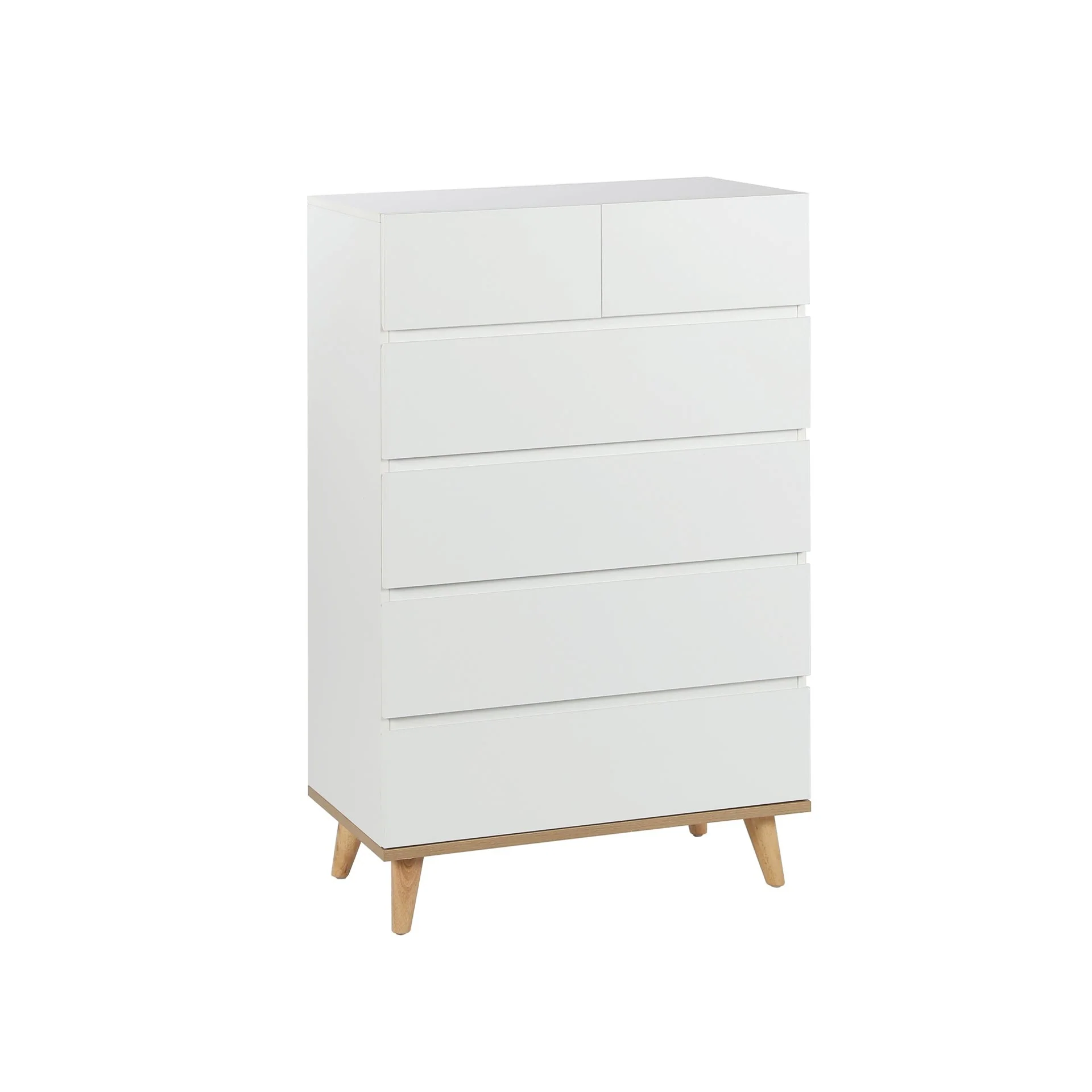 Hudson 6 Drawers Tallboy - White - Image 7