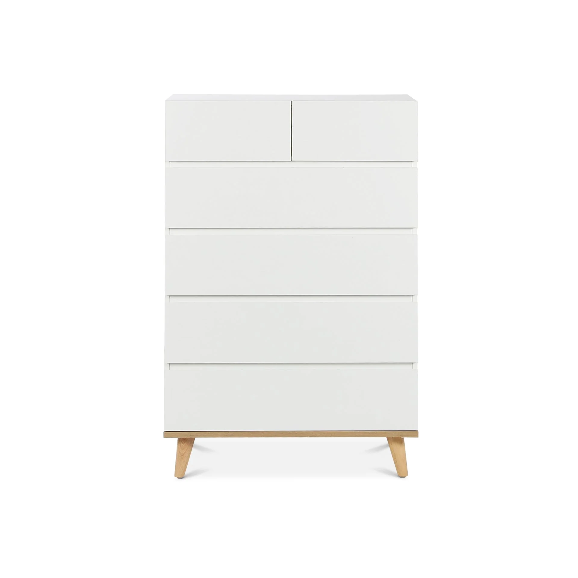 Hudson 6 Drawers Tallboy - White - Image 8