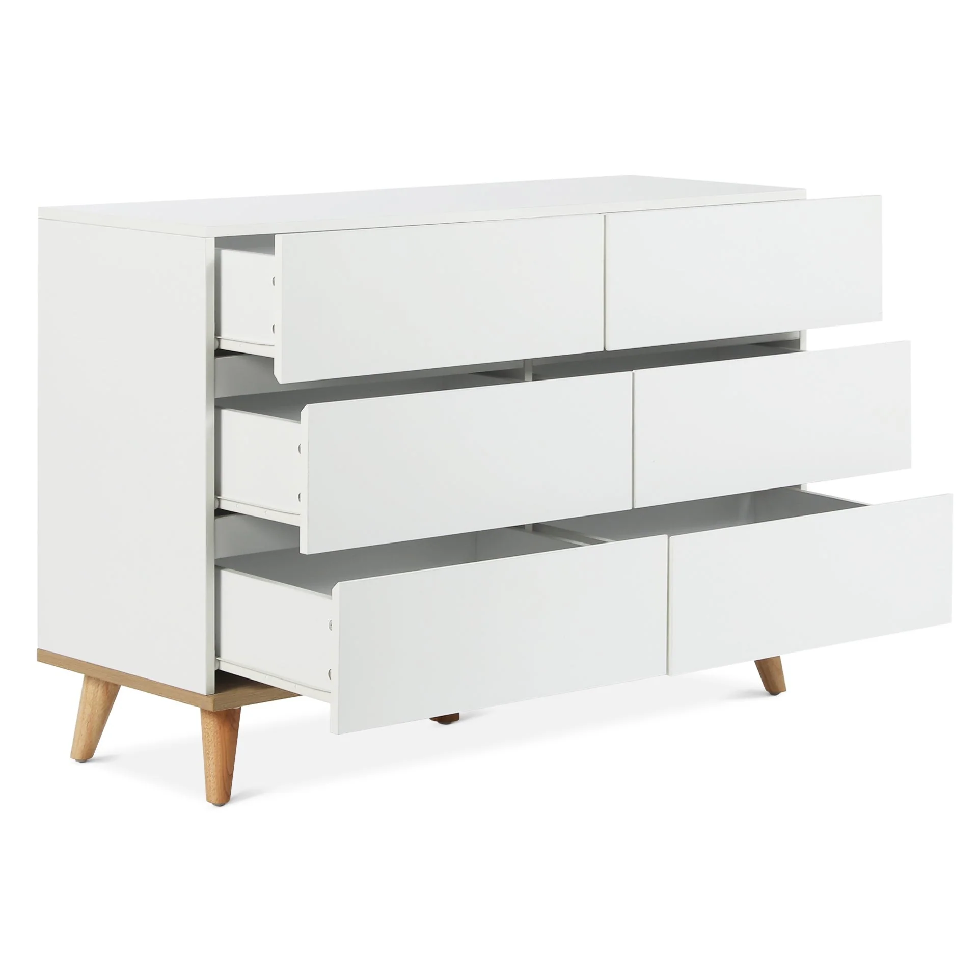 Hudson 6 Drawers Lowboy - White - Image 11