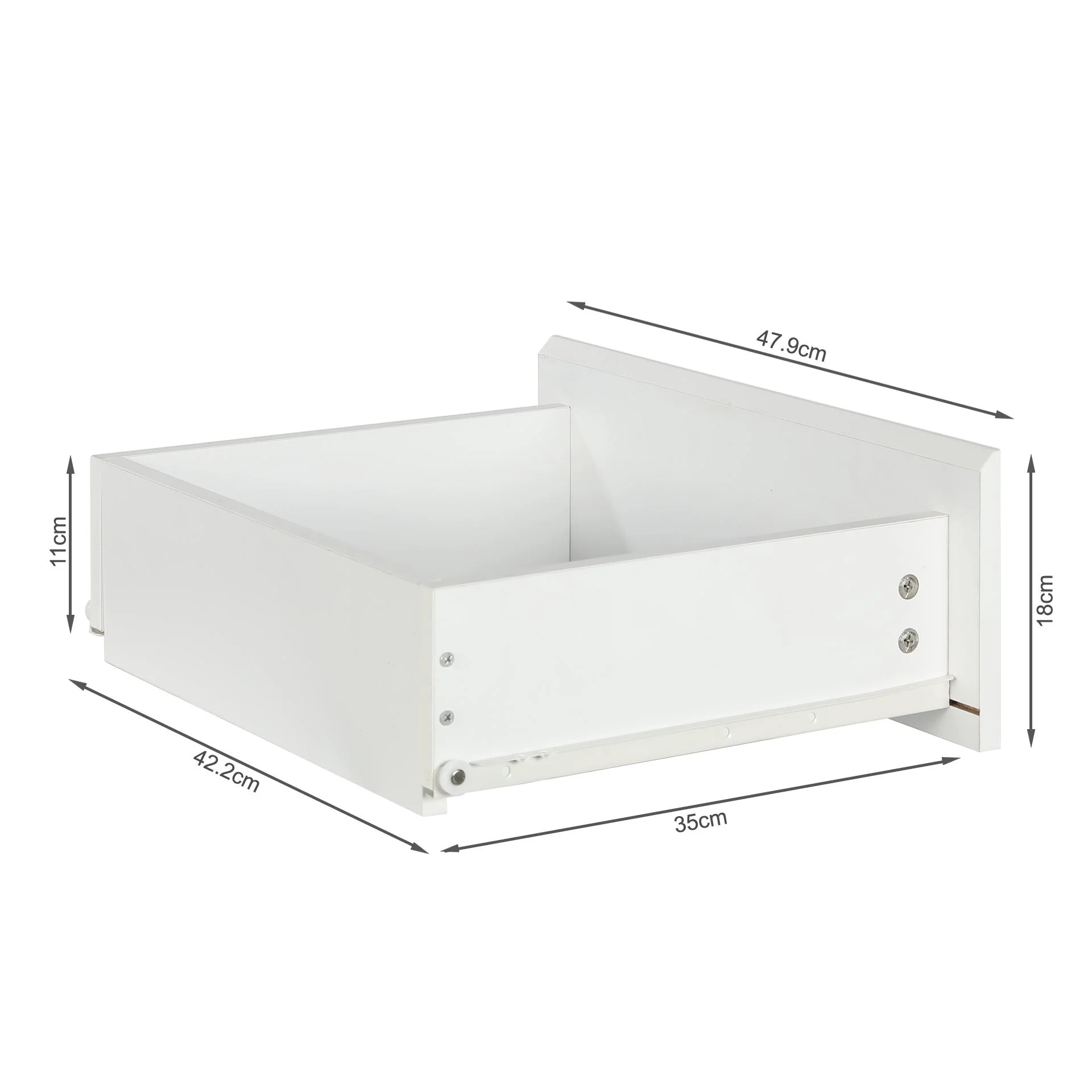 Hudson Wooden Bedside Table  - White - Image 13