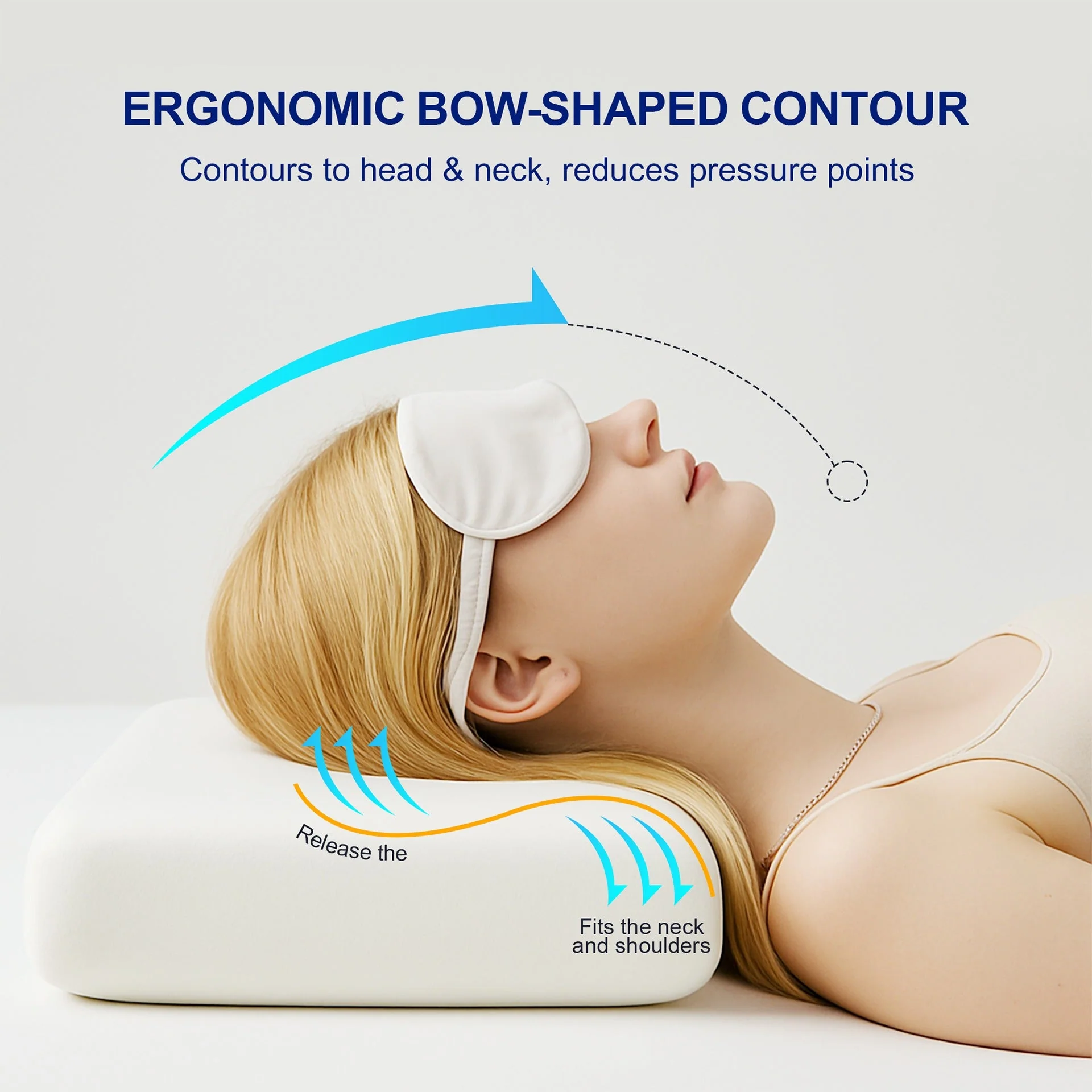 Hybrid Sleep Memory Foam Pillow 70 x 42 x 10CM - Image 5