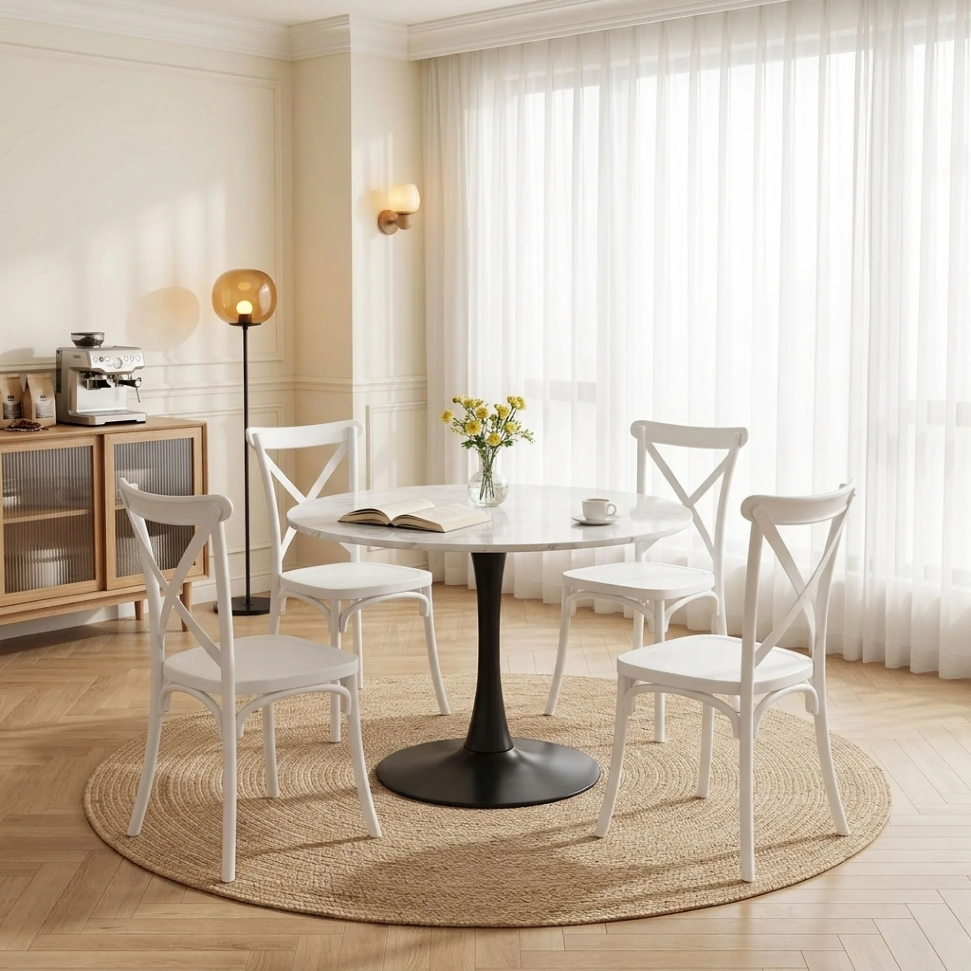 Isaac Dining Chair - Set of 4 - White - Image 2