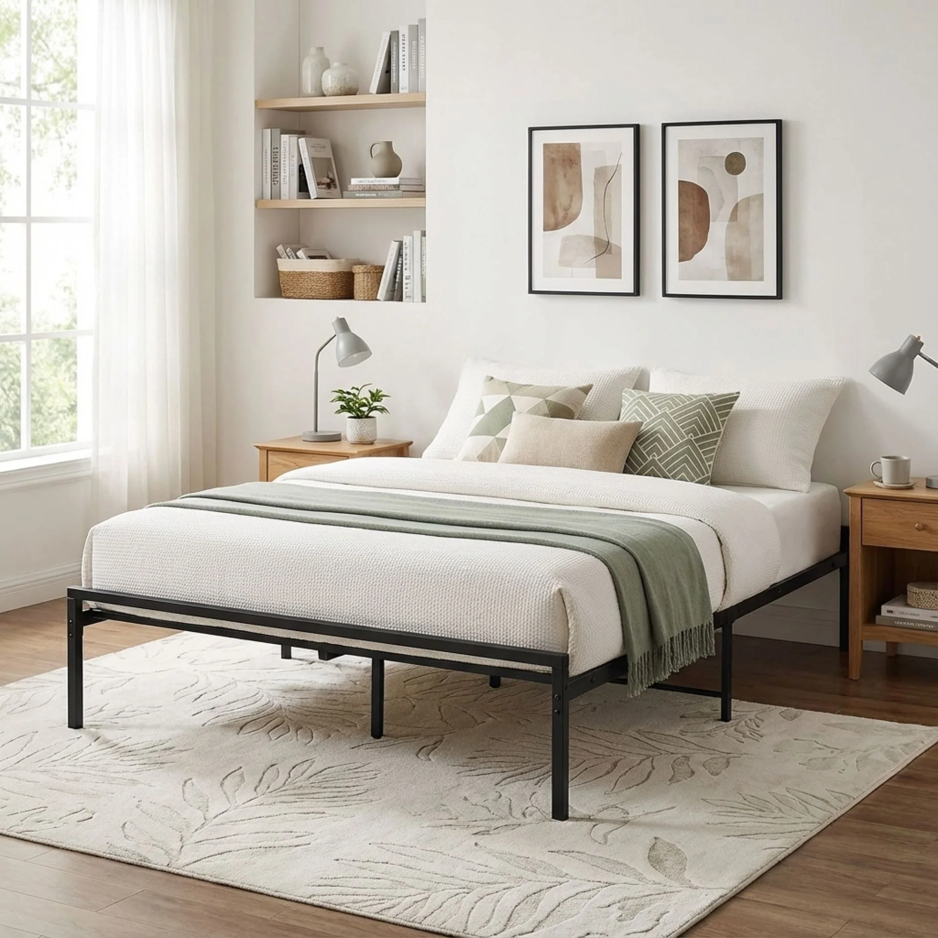 Isla Queen Metal Bed Frame - Black - Image 4