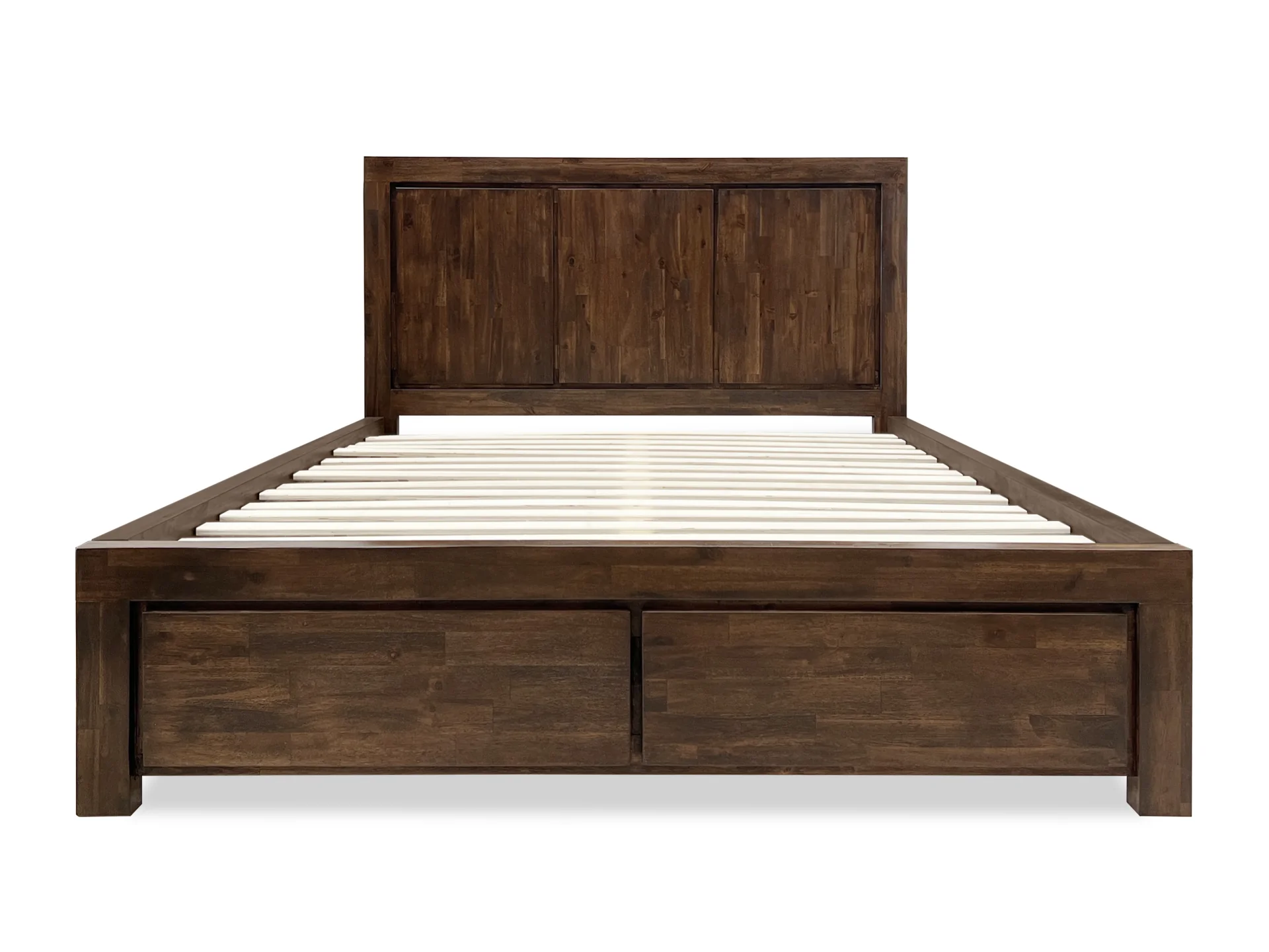 Jarvis Solid Wood Queen Bed Frame - Caramel - Image 4