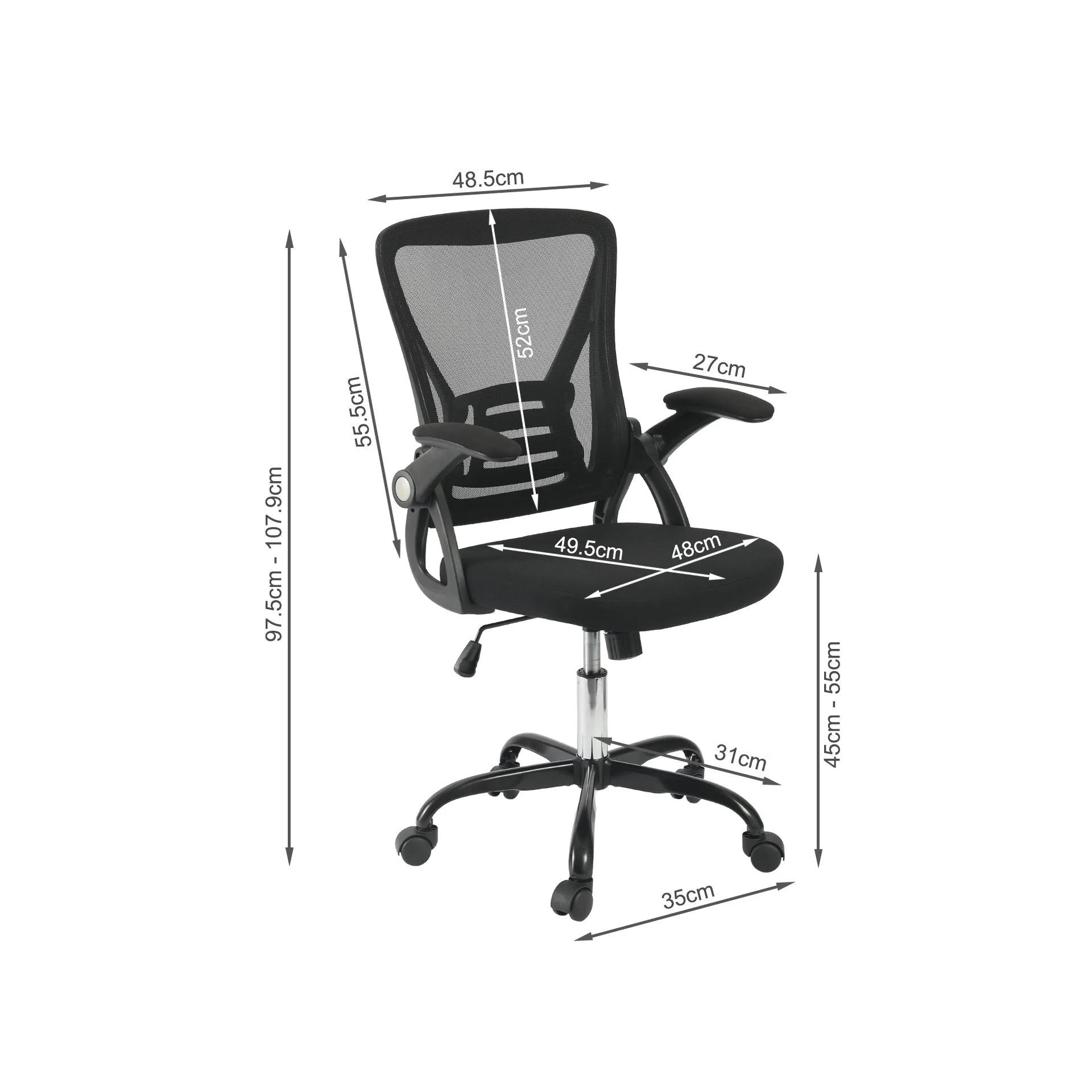 Jonas Office Chair - Black - Image 14
