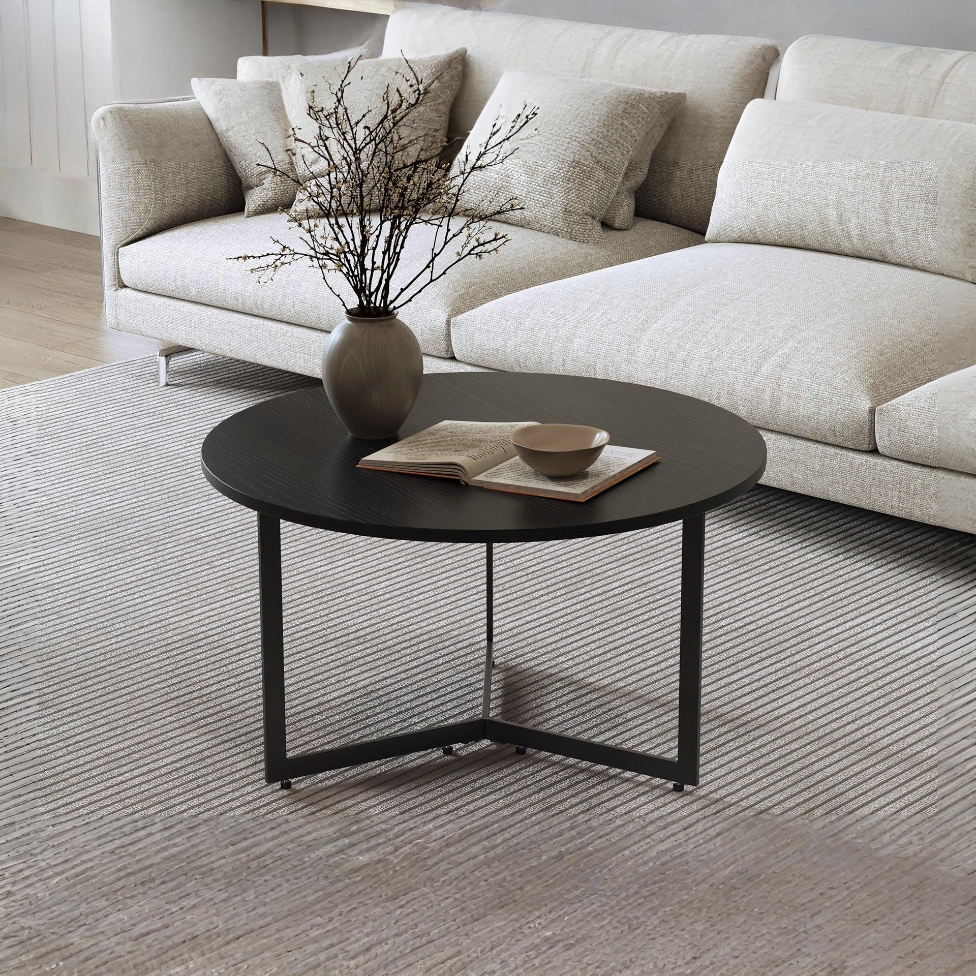Joseph Coffee Table 80cm - Black - Image 2